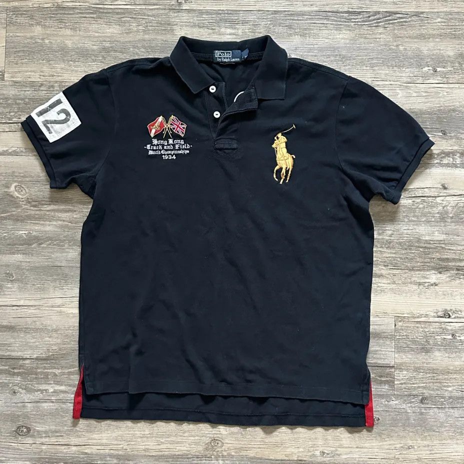 Polo Ralph Lauren Vintage Polo Ralph Lauren Hong Kong Track Field Rugby Shirt Size US XL / EU 56 / 4 - 1 Thumbnail