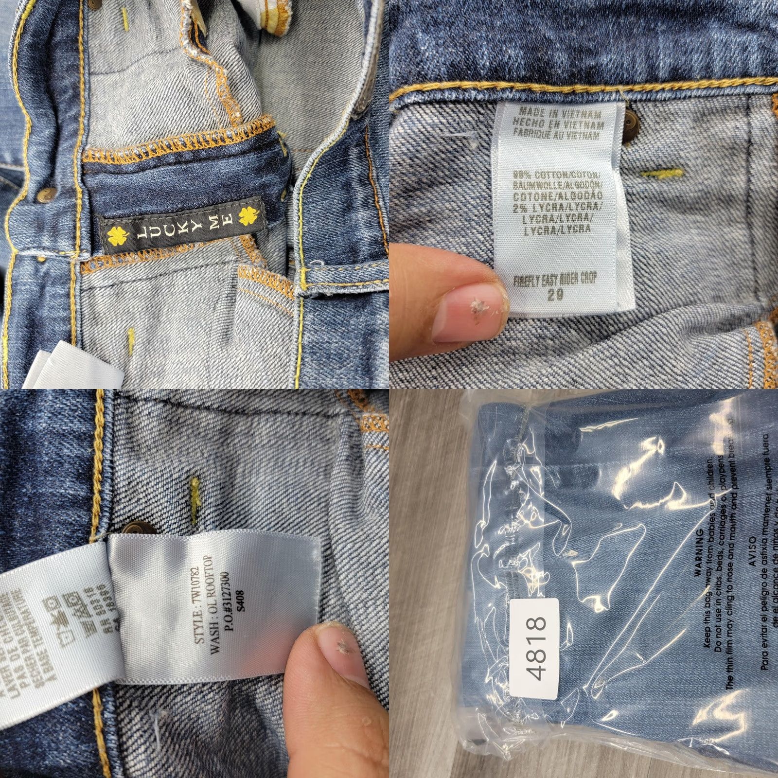 Lucky Brand Lucky Brand Womens Jeans 8/29 Blue Rooftop Easy Rider Crop Stretch Denim 7W1052 Size 30" / US 8 / IT 44 - 9 Thumbnail