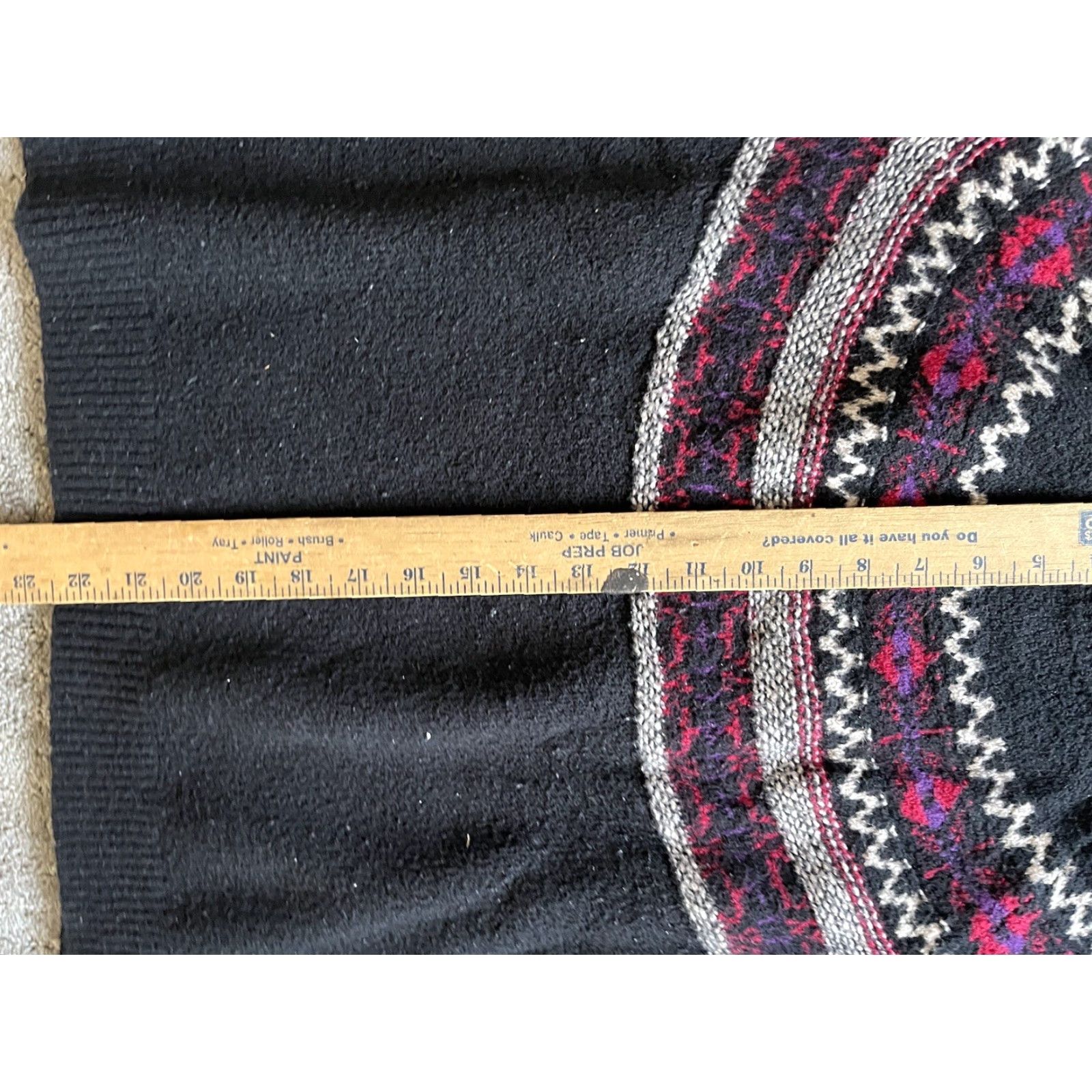 Lucky Brand Lucky Brand Aztec Sweater Women’s Small Knit Mock Neck Pullover Black Size S / US 4 / IT 40 - 5 Thumbnail