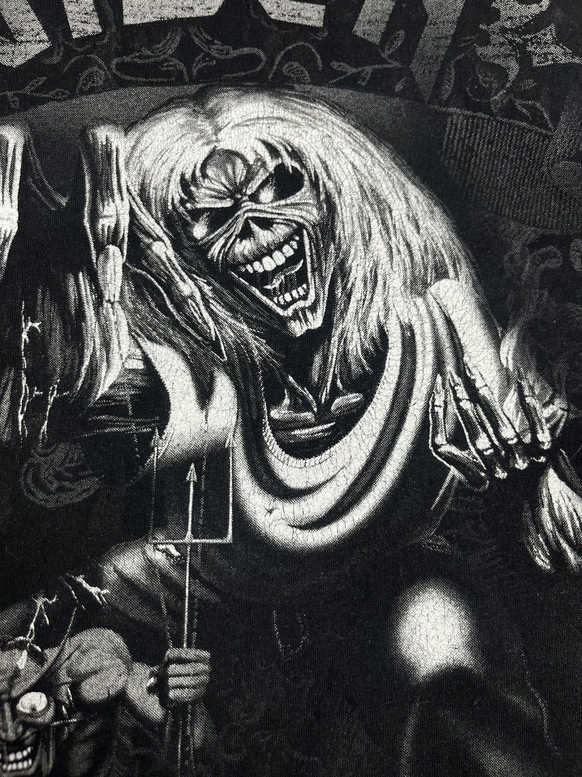 Band Tees Vintage IRON MAIDEN Number of the Beast Black T Shirt L Size US L / EU 52-54 / 3 - 3 Thumbnail