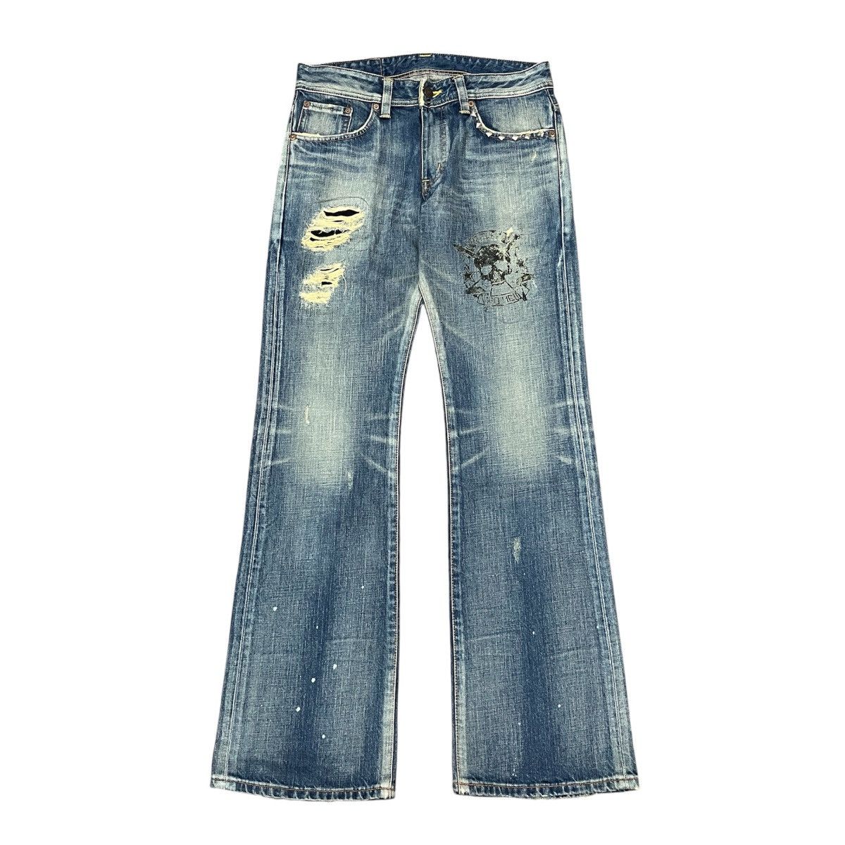 Seditionaries Edwin 511 - Skull Divino Distressed Denim 30x32 Ifsix Lgb Size US 29 - 2 Thumbnail