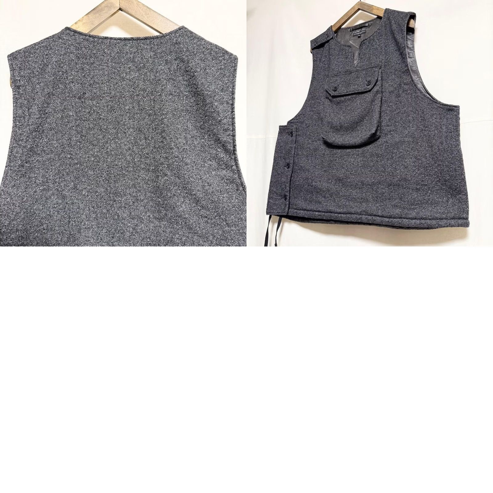 Engineered Garments Engineered Garments Vest Cover Gray Wool Front Pocket Size XL Pre-owned Size US XL / EU 56 / 4 - 8 Thumbnail