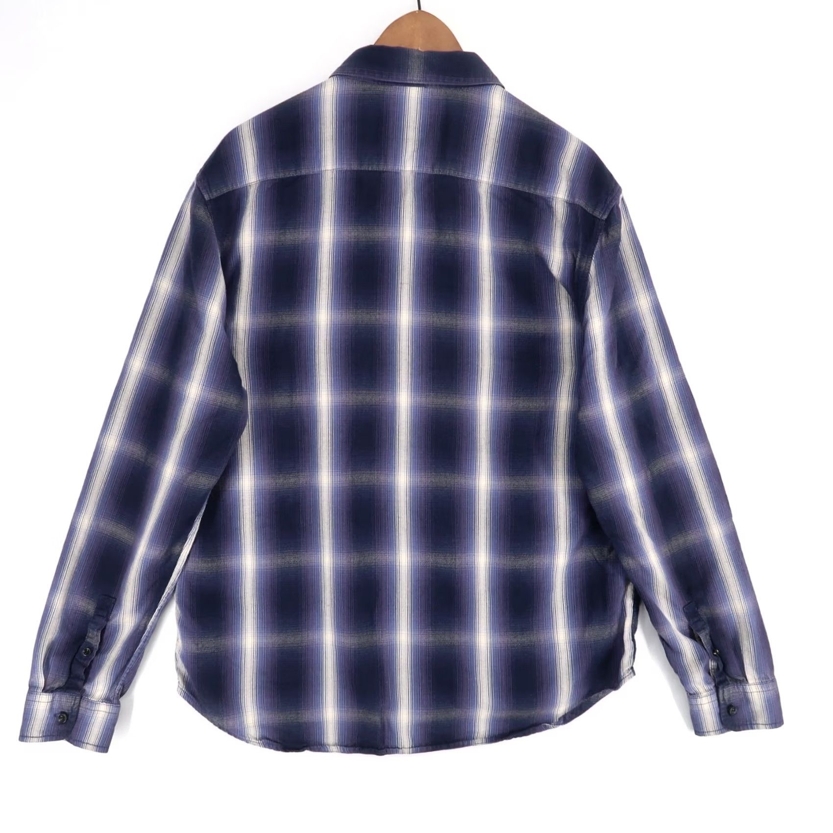 Vintage BLDWN Arias Shirt Mens XL Blue Plaid Button Down Long Sleeve Lightweight Size US XL / EU 56 / 4 - 2 Thumbnail