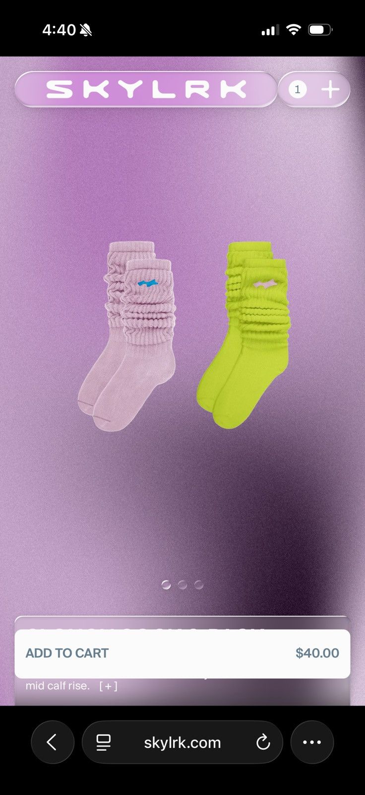 SKYLRK Skylrk socks brand new Size ONE SIZE - 1 Preview