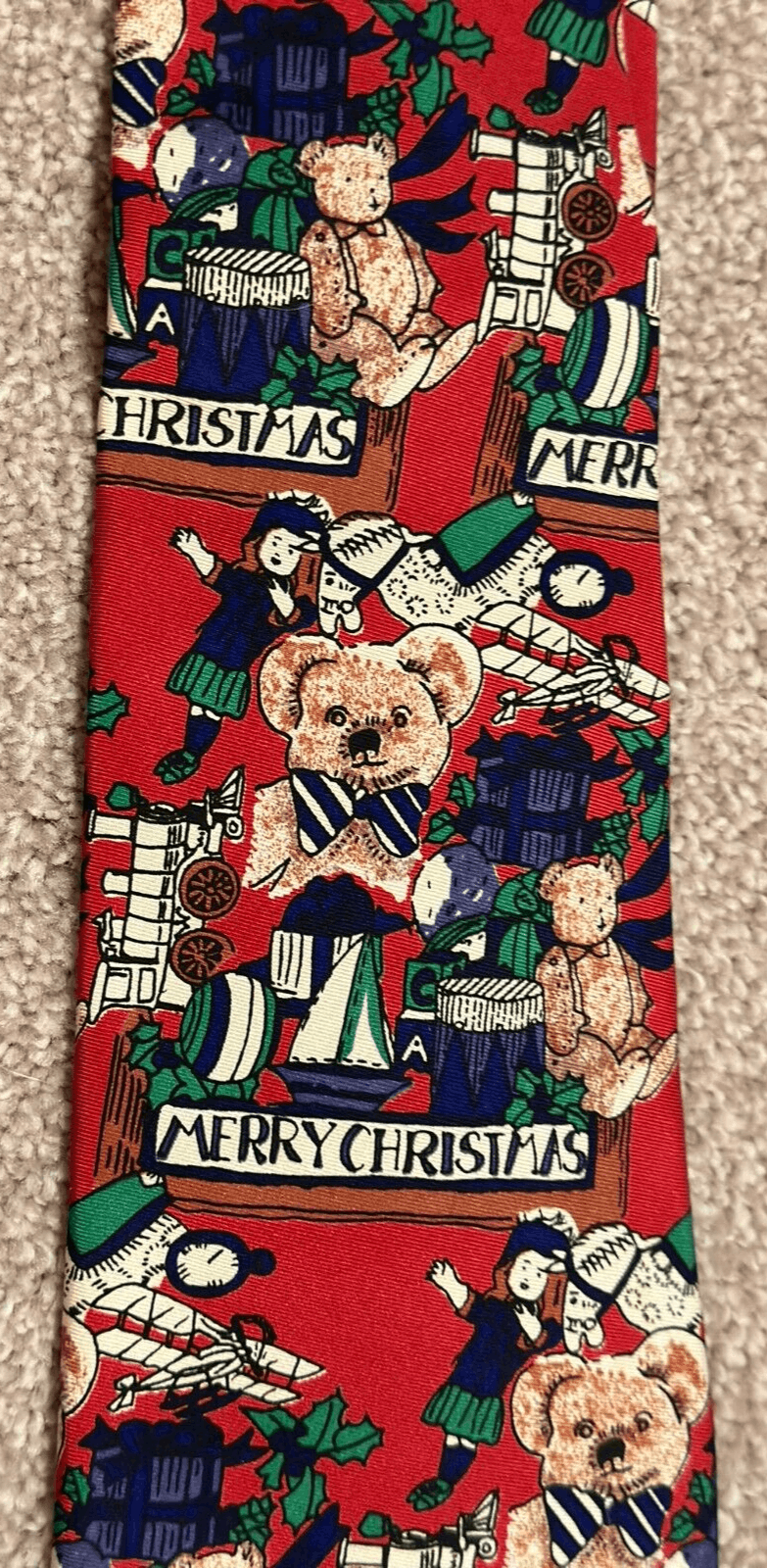 Designer × Vintage Robert Talbott H. Stockton Men’s Necktie Christmas RARE RED Size ONE SIZE - 1 Preview