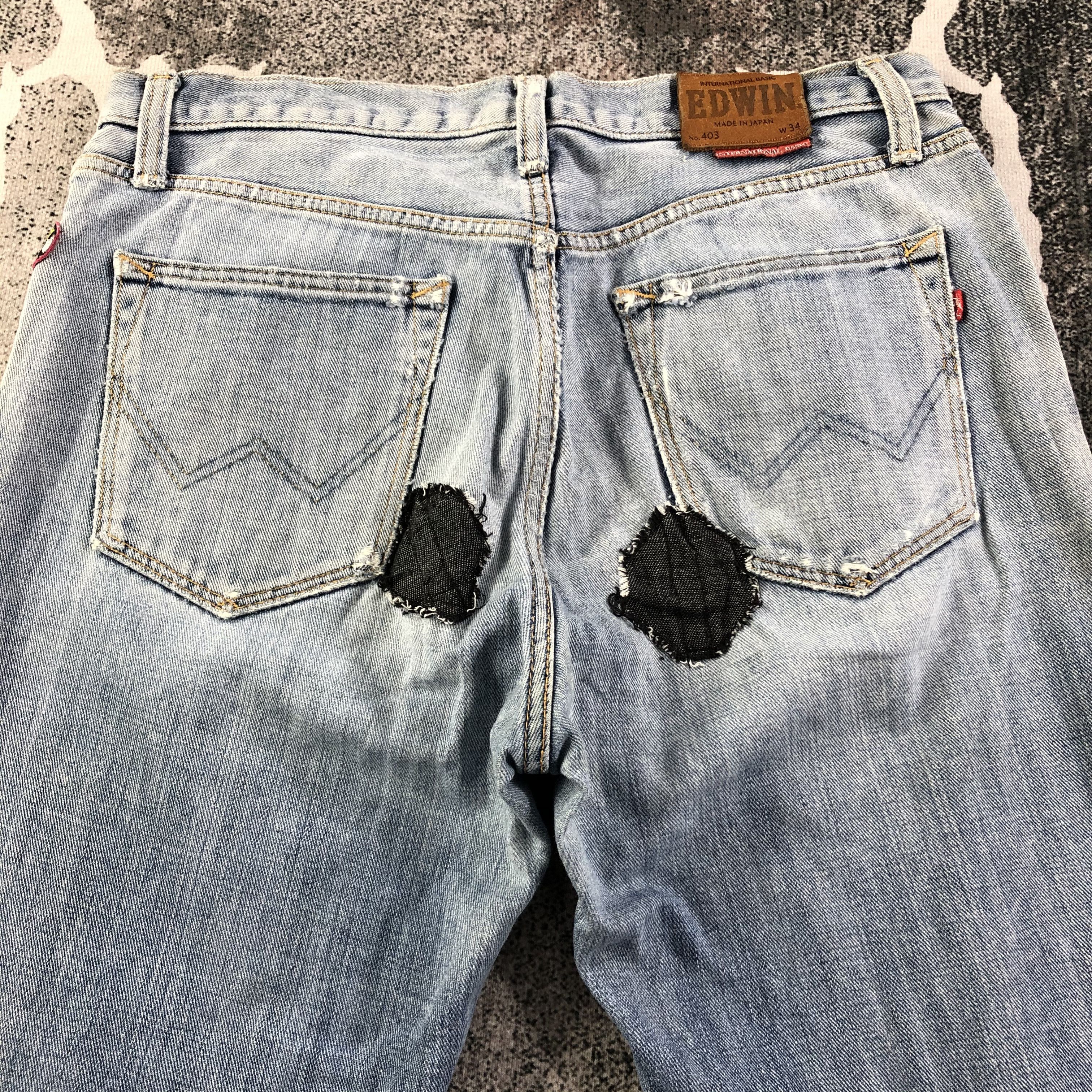 Edwin Vintage Edwin 403 Jeans Medium Wash Denim KJ1898 Size US 34 / EU 50 - 4 Thumbnail