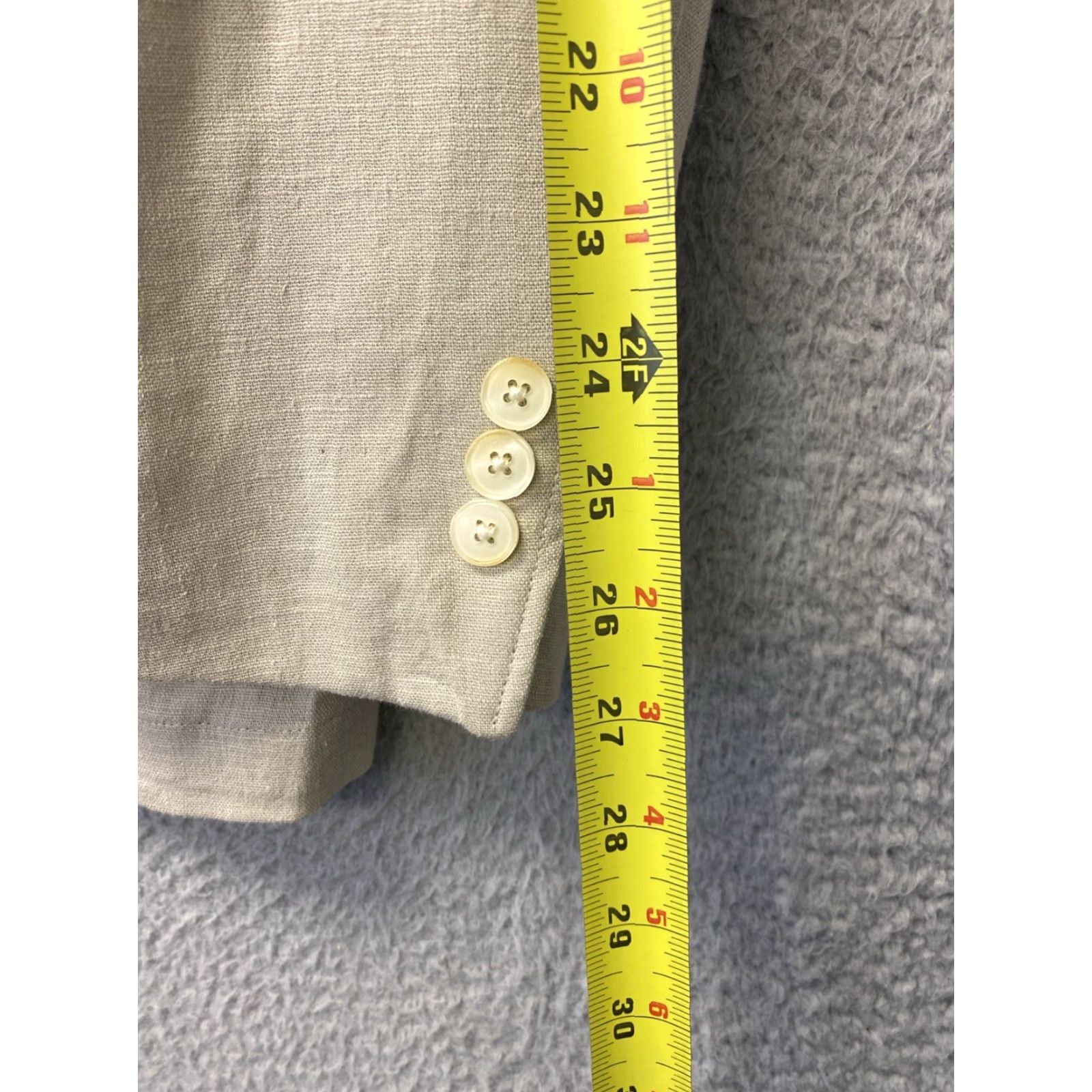 Vintage Alan Flusser Sport Coat Linen Blend Blazer Men XL 46/48 Beige Jacket /126-58 Size 46R - 5 Thumbnail