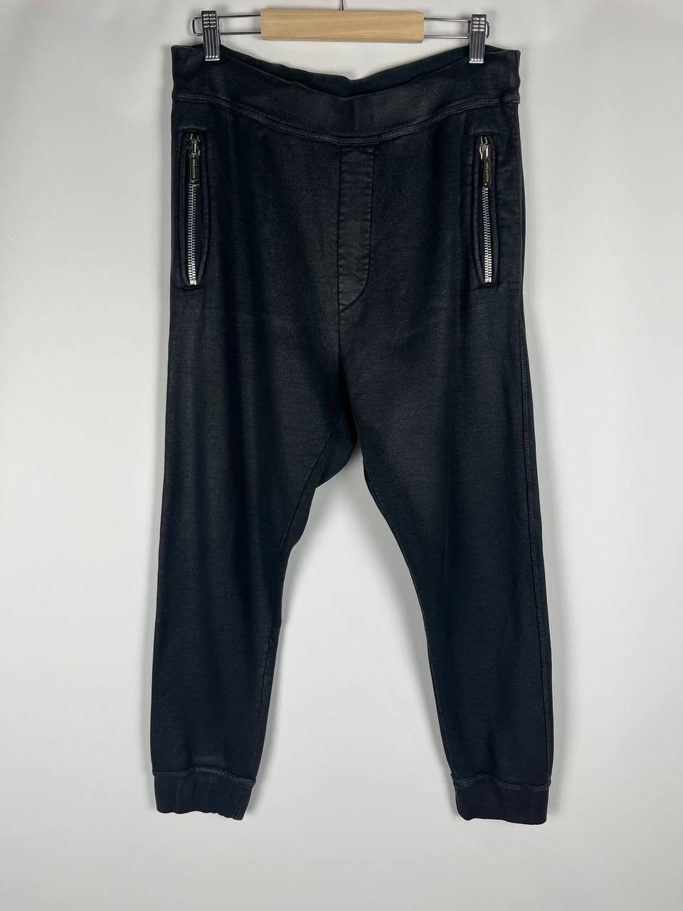 Dsquared2 DSQUARED2 Waxed Cotton Jogging Bottoms Black Size M Size US 32 / EU 48 - 1 Thumbnail