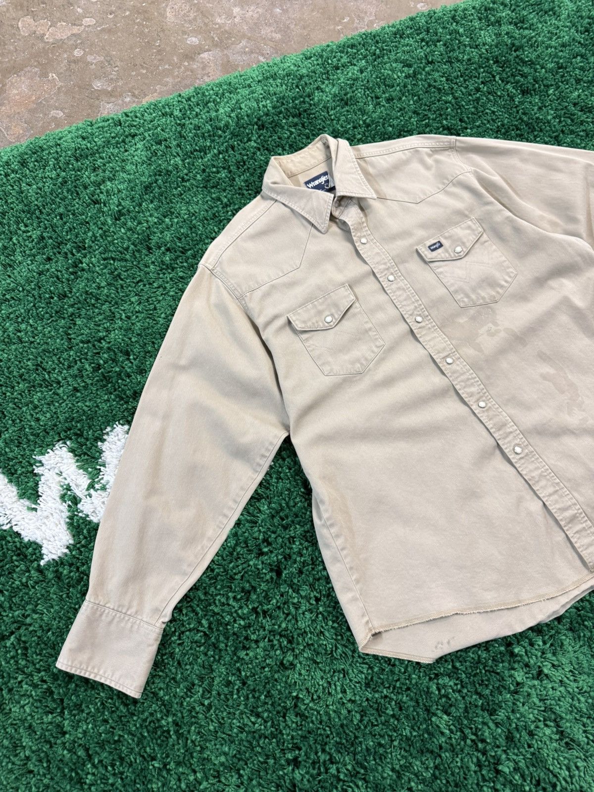 Vintage × Wrangler Vintage Wrangler Cowboy Yoke Pocket Work Shirt 2XL XXL Size US XXL / EU 58 / 5 - 2 Thumbnail