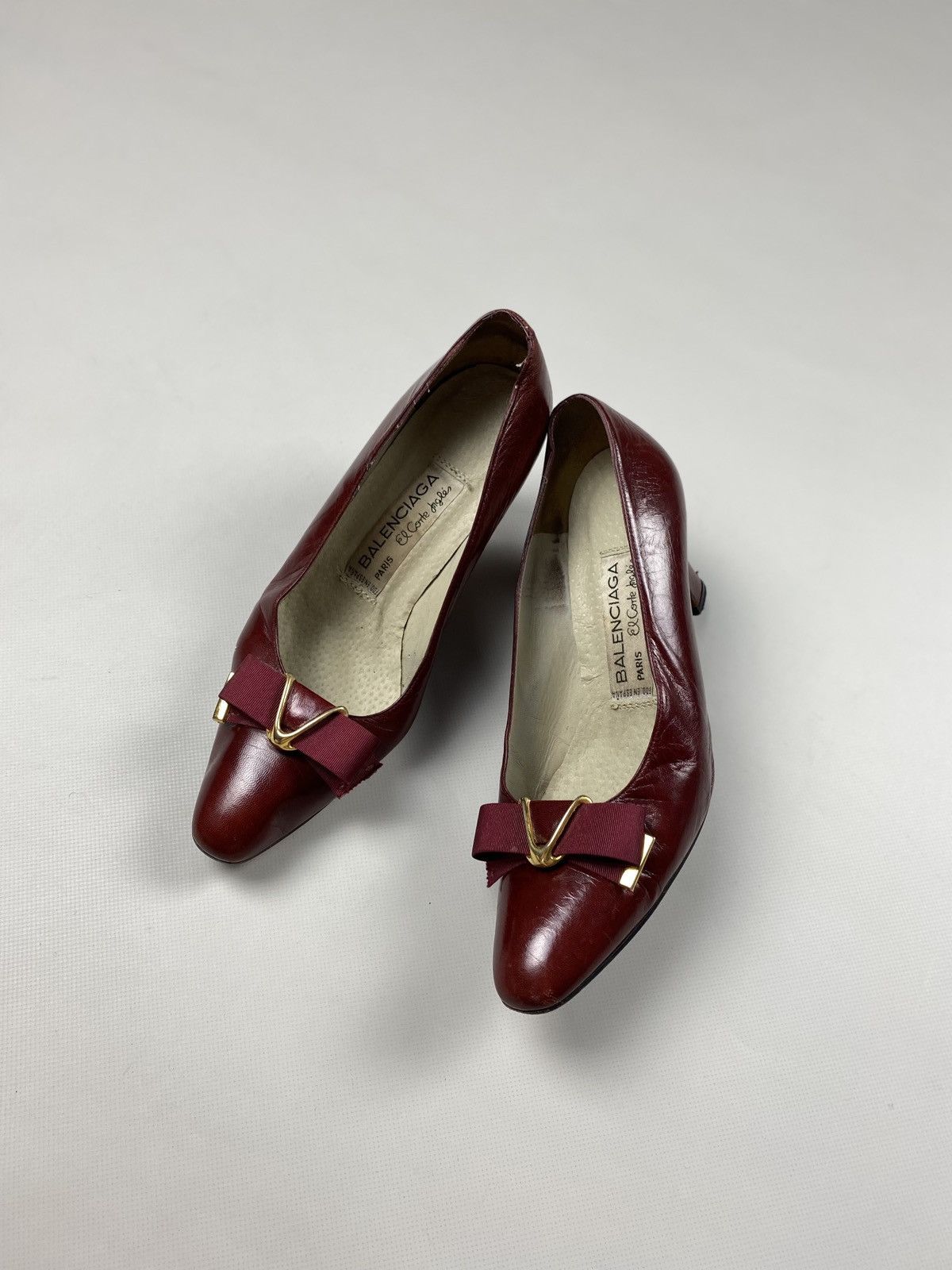 Balenciaga × Vintage Balenciaga vintage ladies leather heels size 38 Size US 8 / IT 38 - 22 Thumbnail