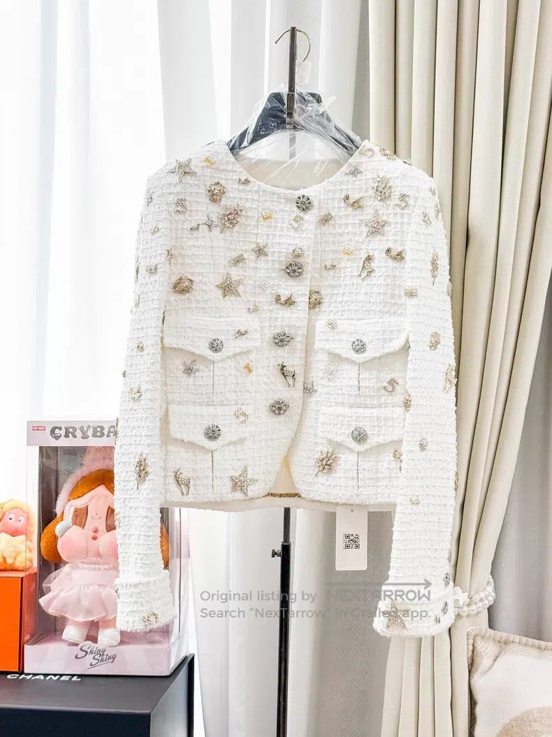Chanel Chanel Multi-element badge tweed braided four-pocket long- Size XXS / US 00 / IT 34 - 1 Thumbnail