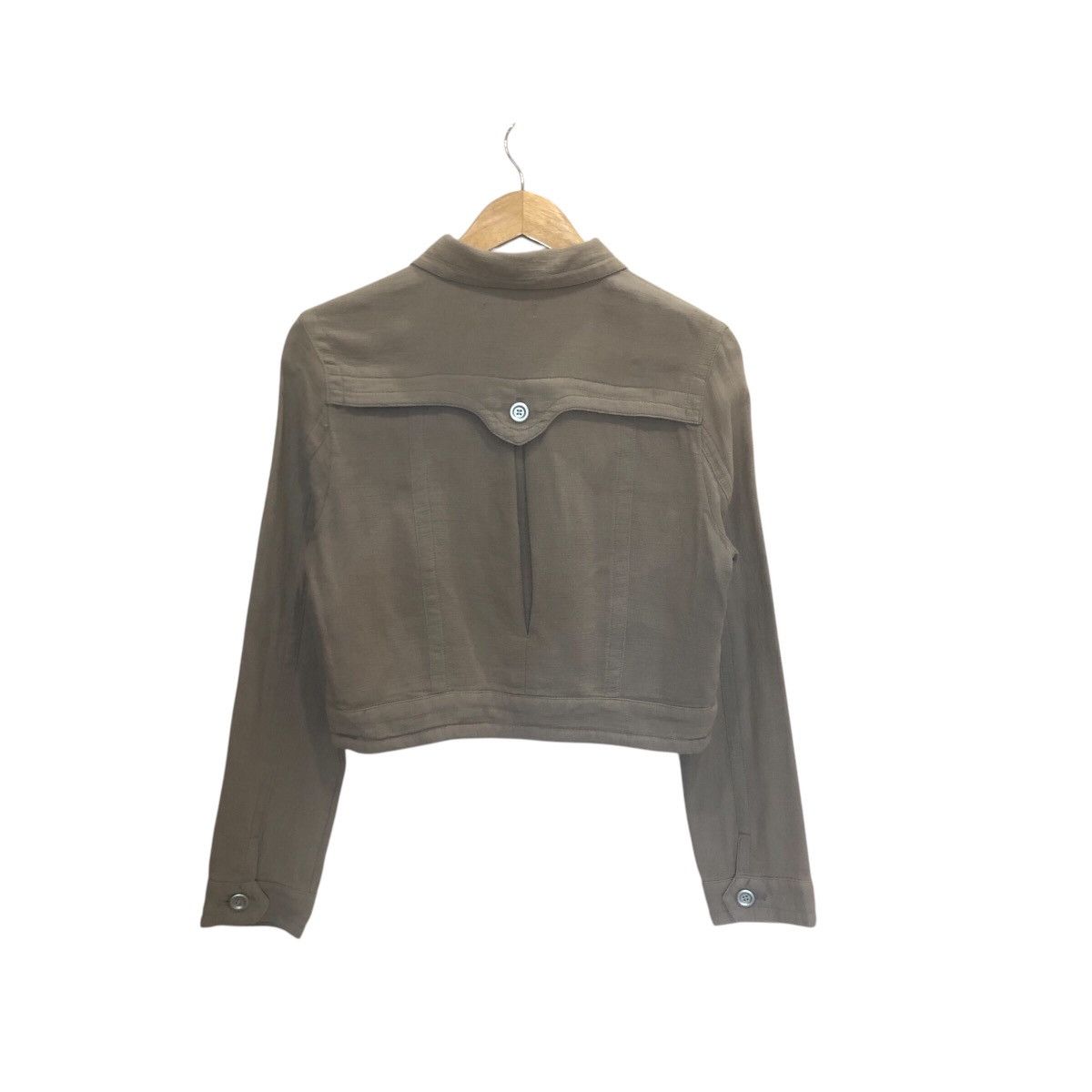 Japanese Brand Ikeda Nobuo Croptop Full Button Long Sleeve Jacket Size M / US 6-8 / IT 42-44 - 5 Thumbnail