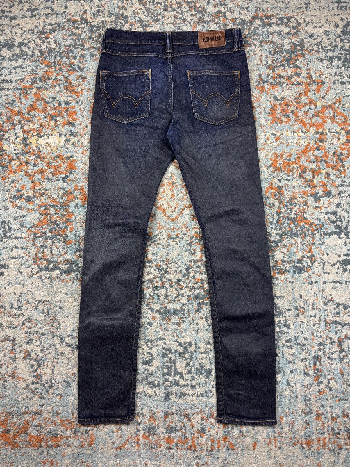 Edwin × Vintage Rare Vintage y2k Edwin waxed coated skinny jeans denim pants Size US 31 - 2 Thumbnail