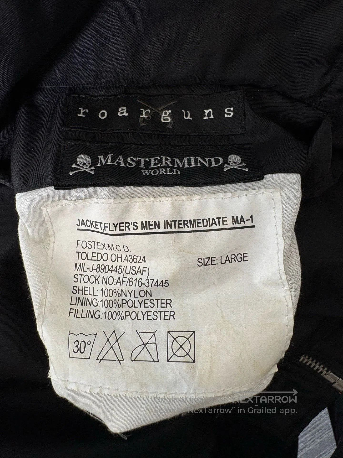 Mastermind Japan MMJ MASTERMIND×ROARGUNS Flight Jacket. Size US L / EU 52-54 / 3 - 5 Thumbnail