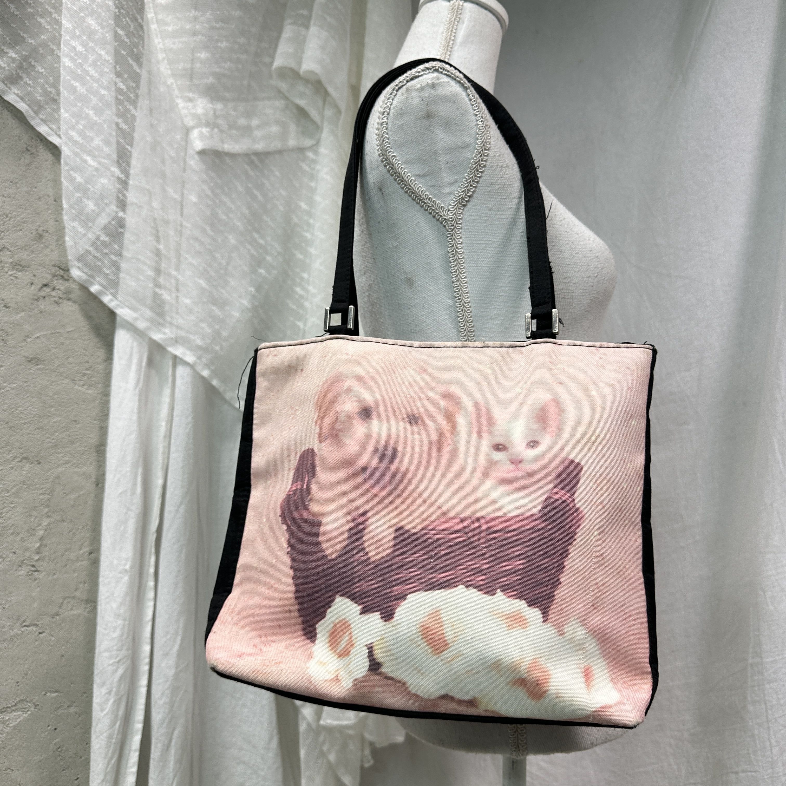 Vintage Vintage Nostalgic Kitty Doggy Hobo Bag Y2K Size ONE SIZE - 2 Thumbnail