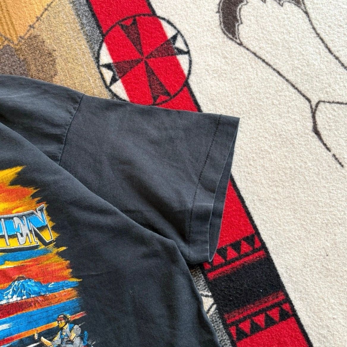 Fruit Of The Loom VINTAGE 90s Highwaymen Biker Trucker T-Shirt XL Black Mens Fruit of the Loom Short Sleeve Crew Neck 1990s Size XL Back to Front? Size US XL / EU 56 / 4 - 5 Thumbnail
