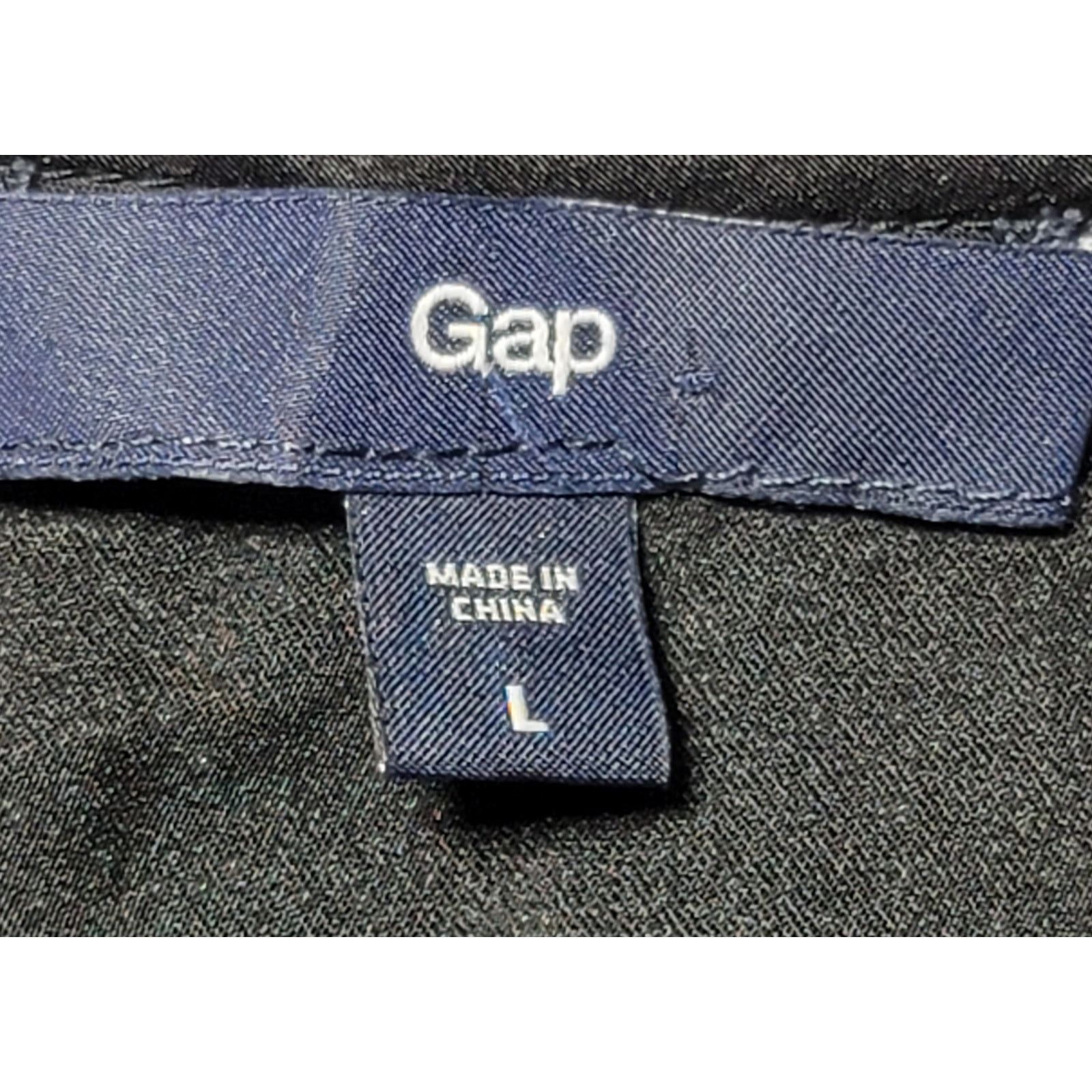Gap Gap Black Ruffled Button Up Sleeveless Top Large Lightweight Size L / US 10 / IT 46 - 4 Thumbnail