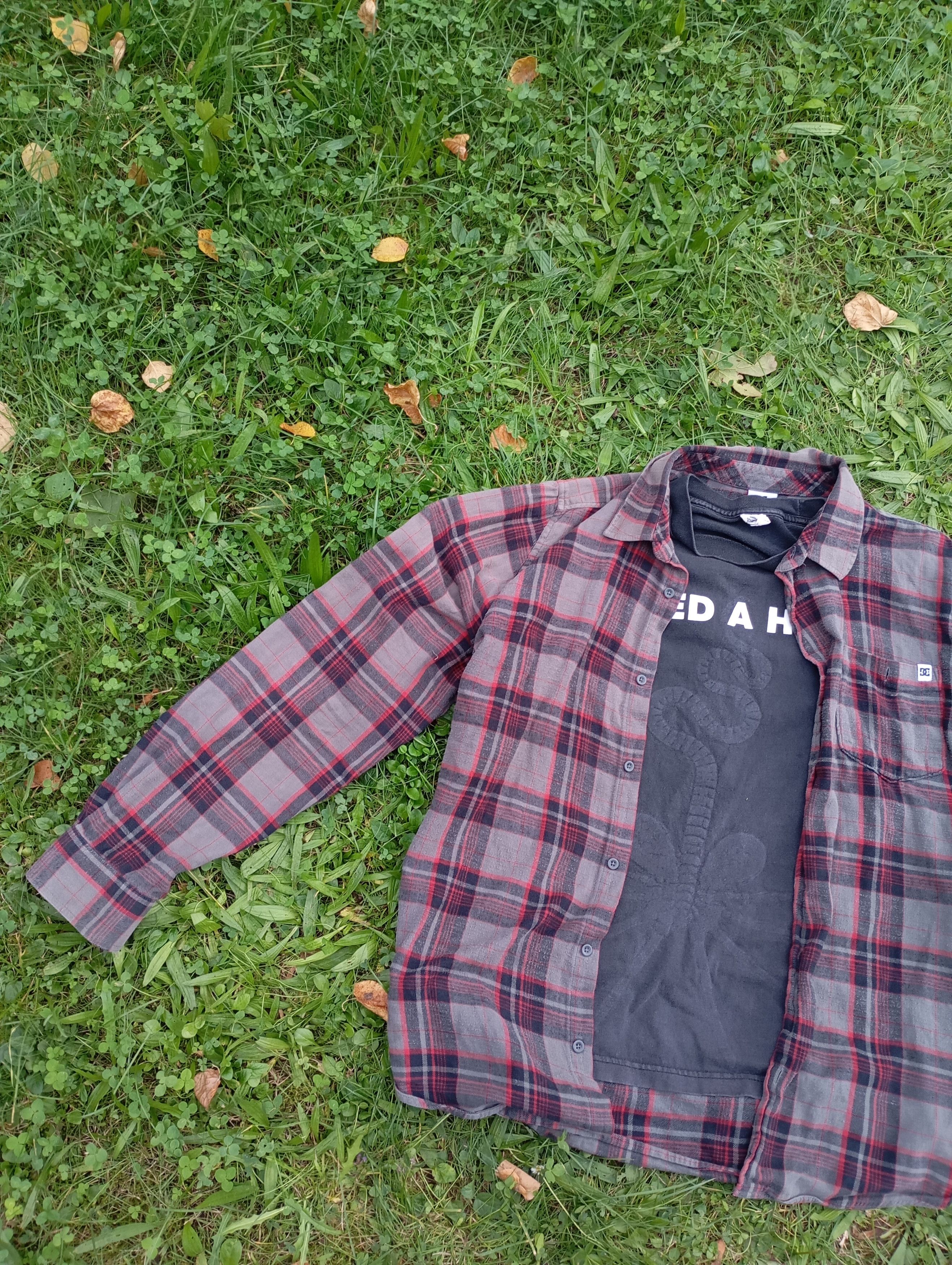 DC × Flannel × Vintage Vintage Y2K Travis Scott style Striped Flannel Shirt Size US XL / EU 56 / 4 - 2 Thumbnail