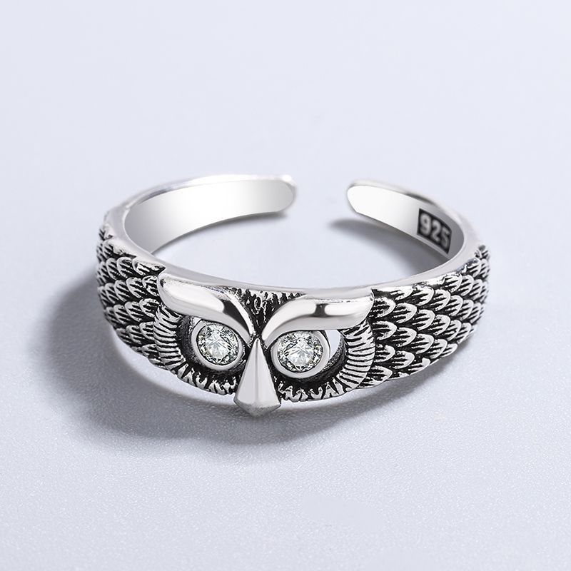 Jewelry Creative Owl Zircon Ring Size ONE SIZE - 1 Thumbnail