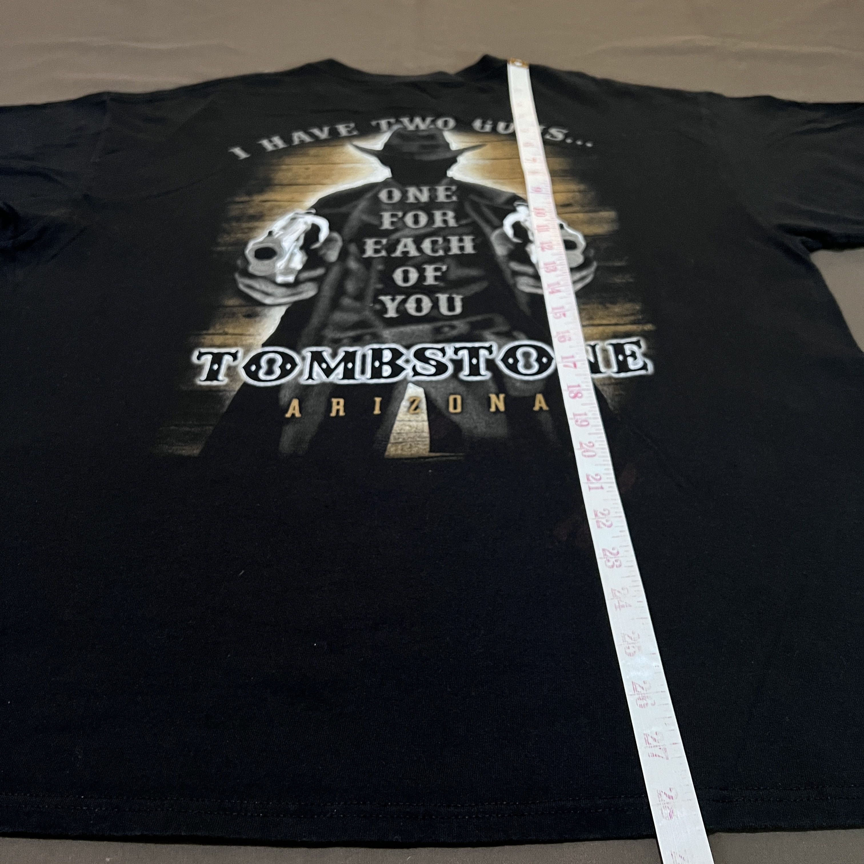 Vintage Vintage Y2K TOMBSTONE ARIZONA Cowboy Promo Tee Gun Size US XL / EU 56 / 4 - 9 Thumbnail