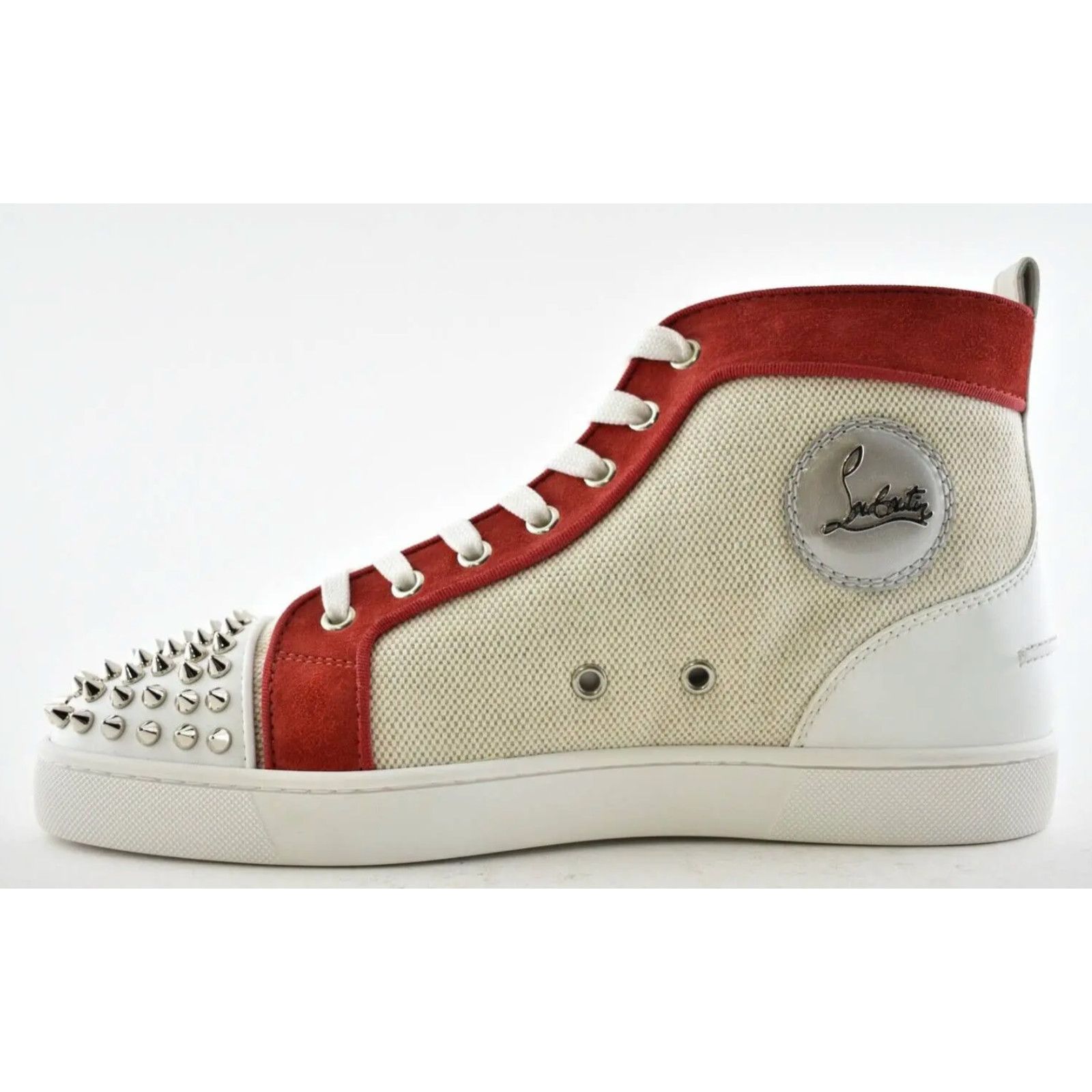 Christian Louboutin Christian Louboutin Mens Lou Spikes Orlato Flat Beige Size US 7.5 / EU 40-41 - 7 Thumbnail