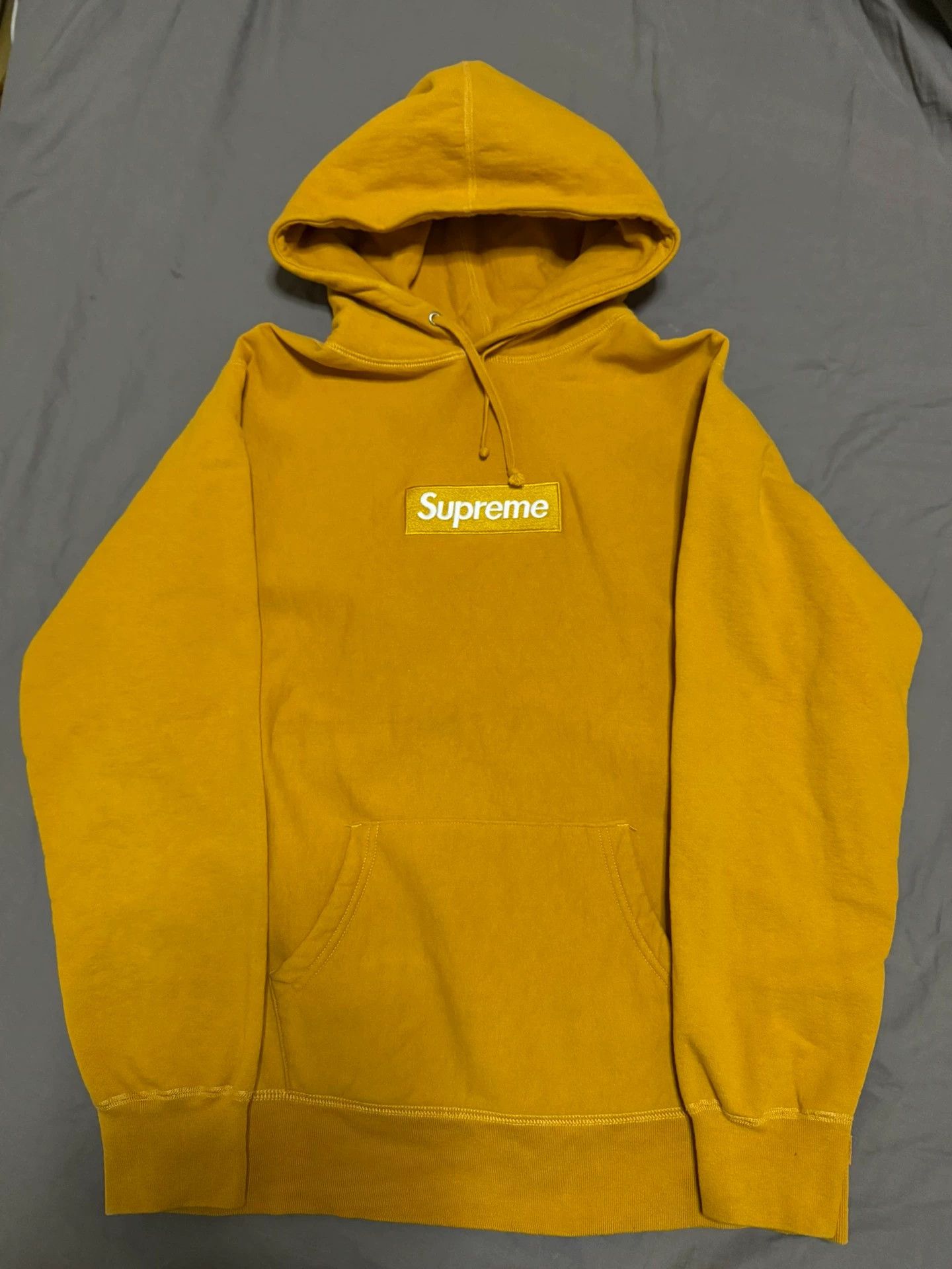 Supreme Supreme FW11 Mustard Box Logo Hoodie L MINT Size US L / EU 52-54 / 3 - 1 Thumbnail