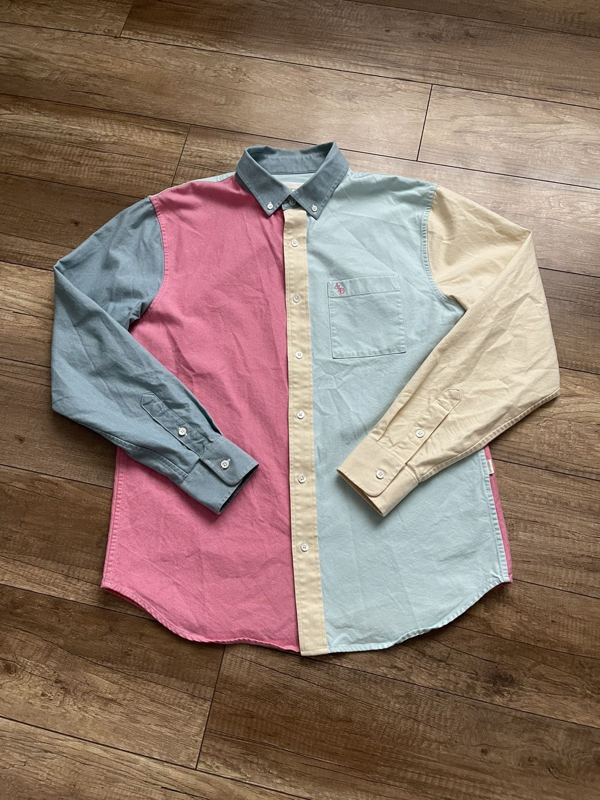 Aime Leon Dore Aime Leon Dore Color Blocked Oxford Shirt Button Up Size US L / EU 52-54 / 3 - 2 Thumbnail