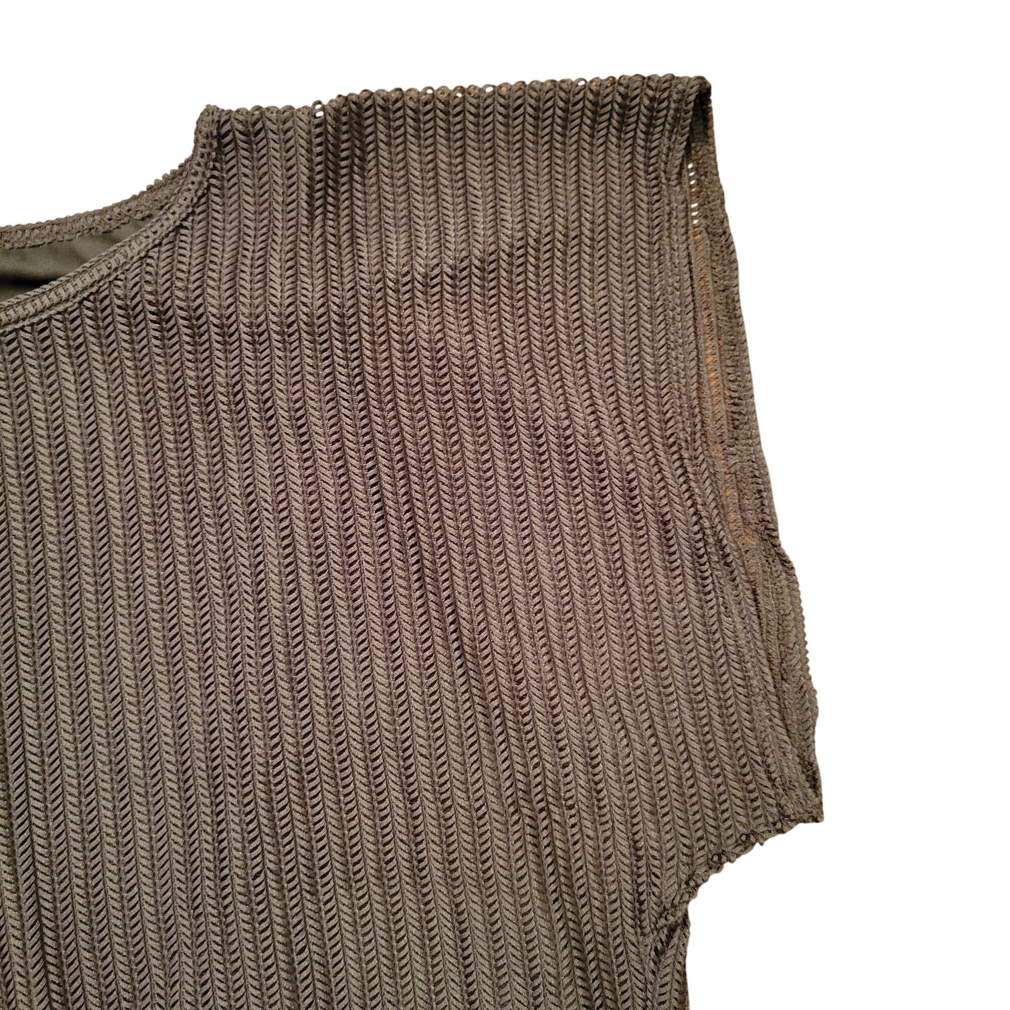 Other IN Studio Textured Top L USA Cap Sleeve Fall Autumn Green Size L / US 10 / IT 46 - 6 Thumbnail