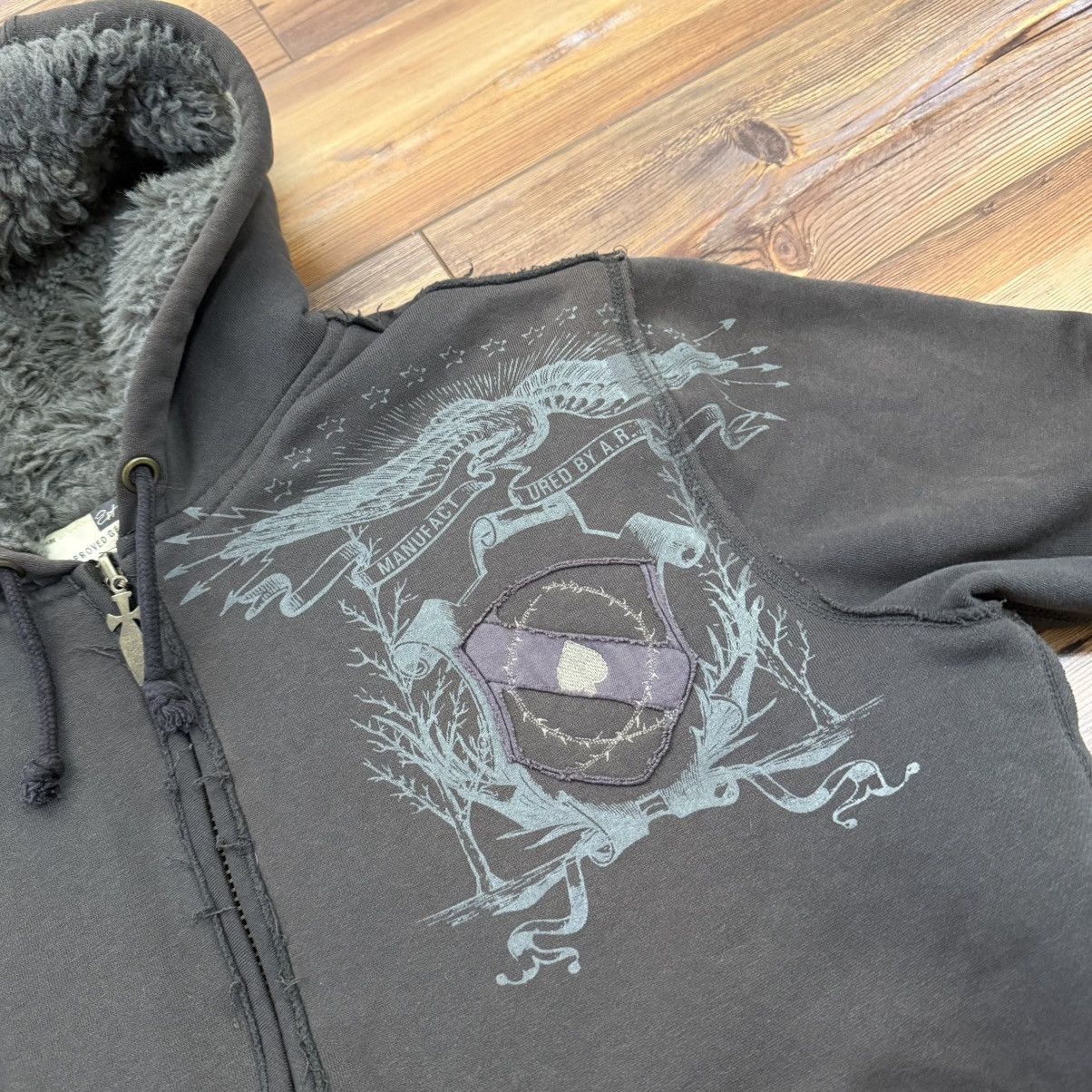 Other Vintage Brown Green Sherpa Lined Grunge Punk Zip Sweatshirt Size US L / EU 52-54 / 3 - 2 Thumbnail