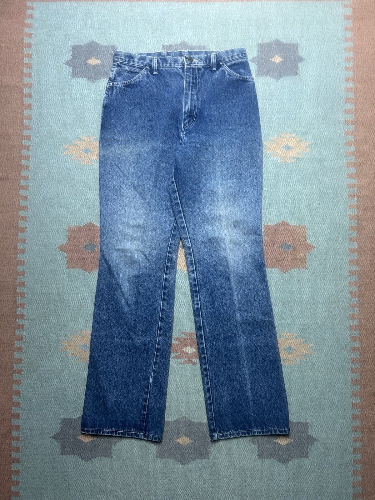 Vintage Vintage 70s Maverick jeans faded bootcut flare 16 31x34 Size 31" - 1 Thumbnail