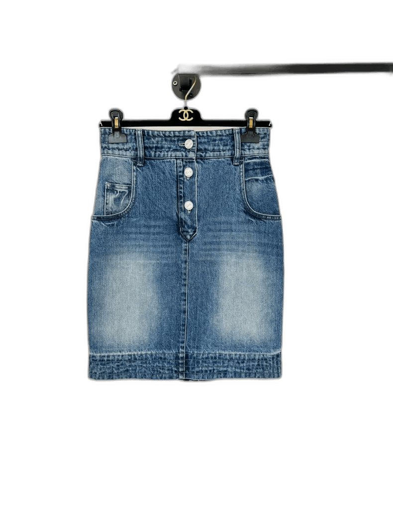 Chanel Chanel Denim Skirt Size 36, Worn Once Size 36" / US 14 / IT 50 - 1 Thumbnail
