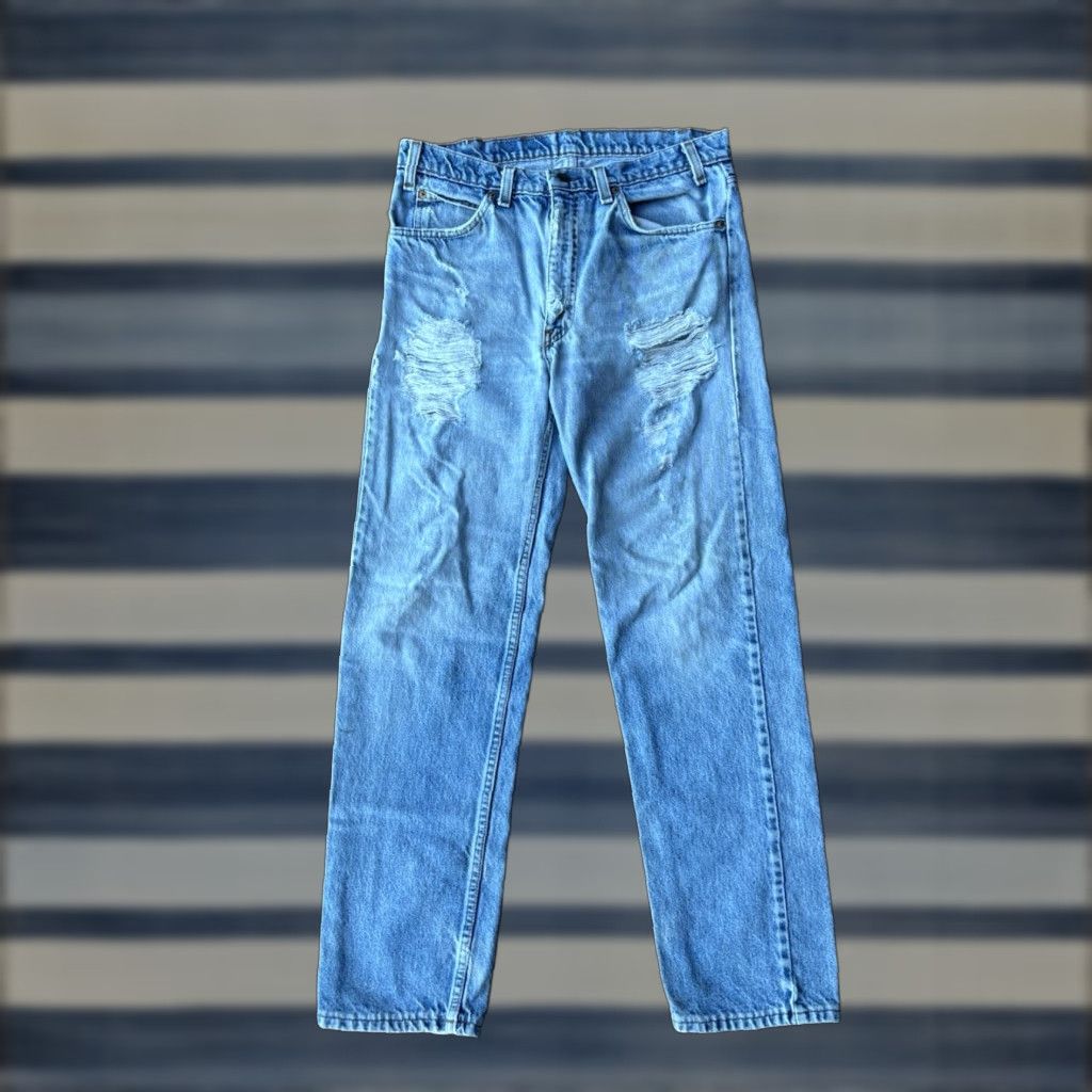 Levi's VINTAGE Levi's 505 Jeans Men Regular 33x32 Light Blue 90s Grunge USA Made Denim 5-Pocket Design Size US 33 - 1 Thumbnail