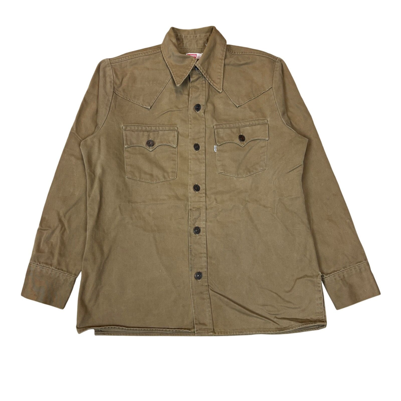 Levi's Vintage 70s Levi's Work Shirt Button Up Men's M White Tab Size US M / EU 48-50 / 2 - 1 Thumbnail