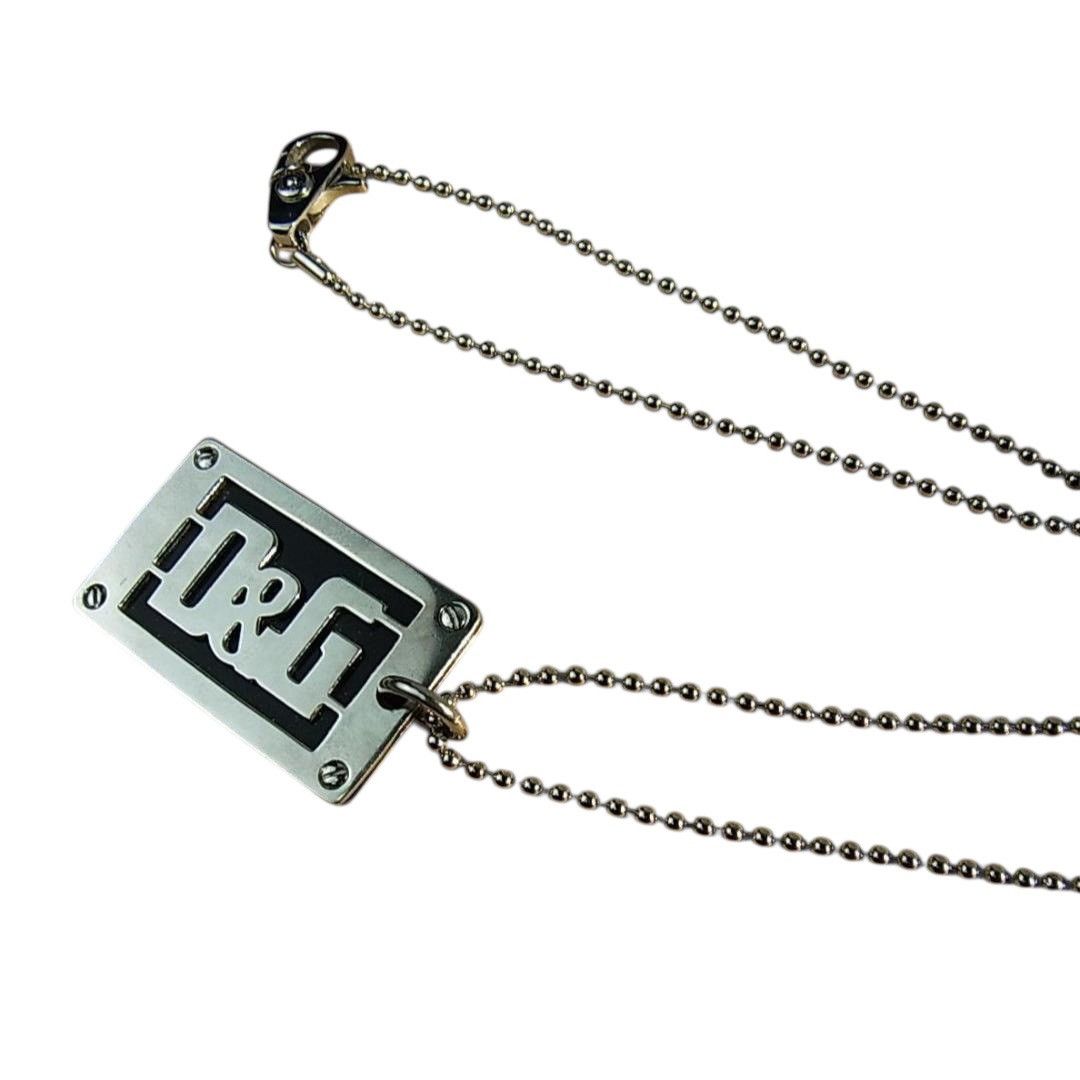 DOLCE&GABBANA DogTag necklace 専用 Dolce and Gabbana D&G Jewels logo dog tag necklace 00's