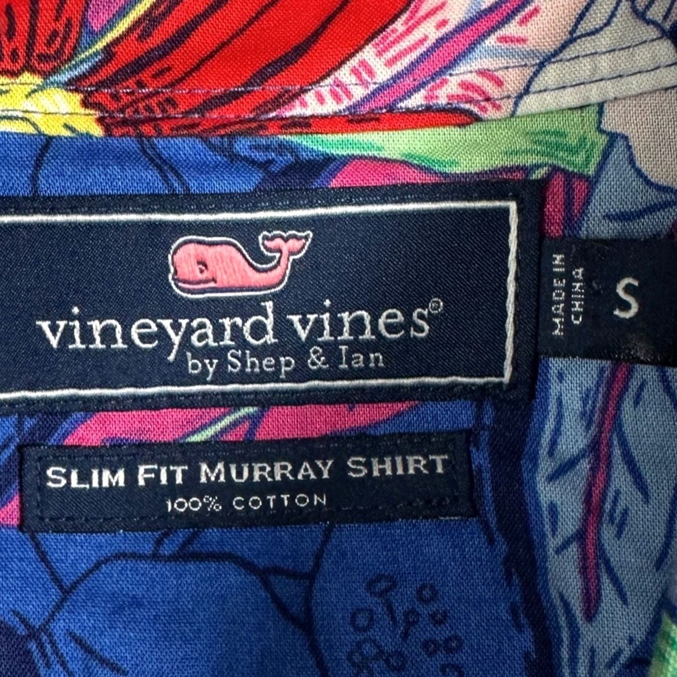 Vineyard Vines VINEYARD VINES Murray Shirt Men S Blue Beach Floral Slim Fit Button Up Short Sleeve Cotton Navy Beach Floral Pattern Casual Travel Mens Size US S / EU 44-46 / 1 - 5 Thumbnail