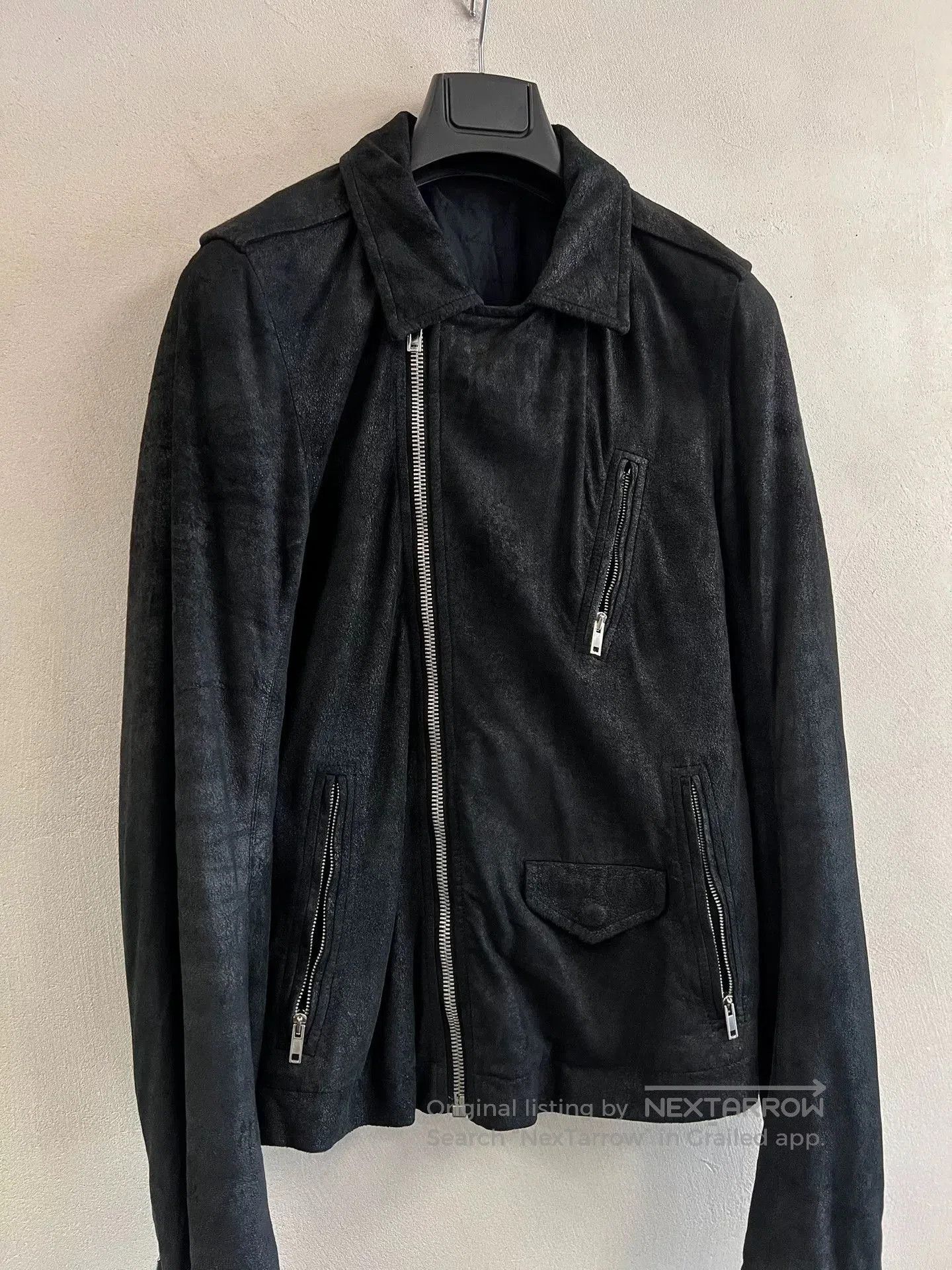 Rick Owens Rick Owens Biker Jacket with Unique Cut. Size US M / EU 48-50 / 2 - 6 Thumbnail