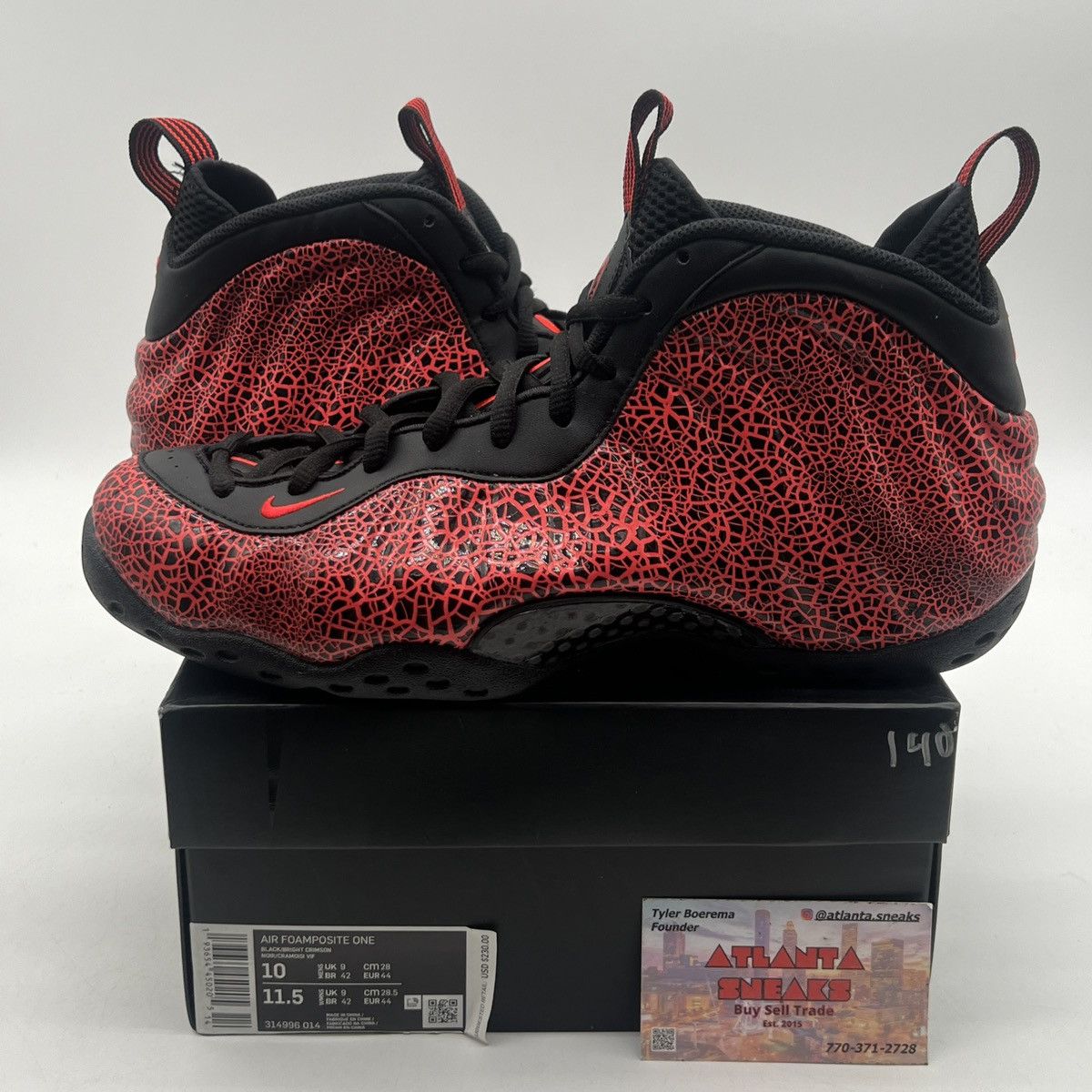 Nike Air Foamposite one cracked lava Size US 10 / EU 43 - 1 Thumbnail