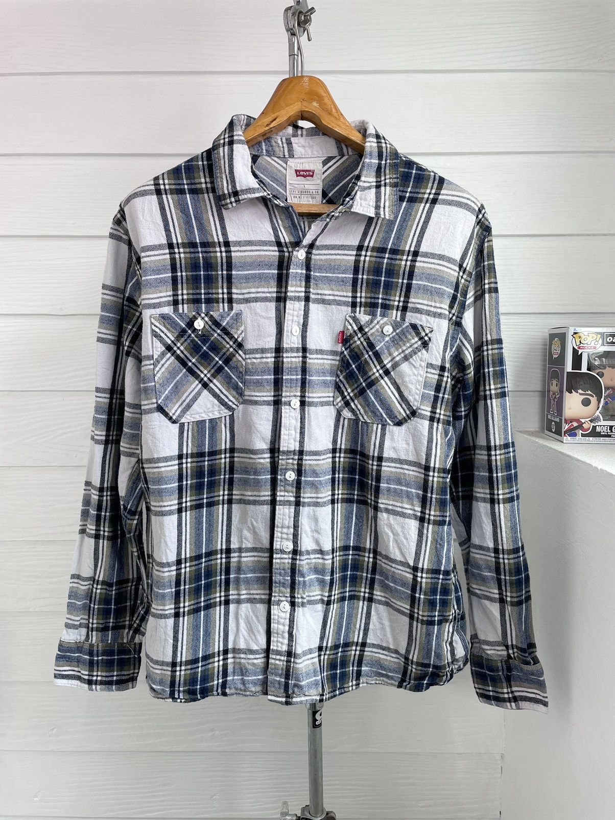 Flannel × Levi's × Vintage LEVI’S FLANNEL LONG SLEEVE SHIRT Size US L / EU 52-54 / 3 - 1 Thumbnail