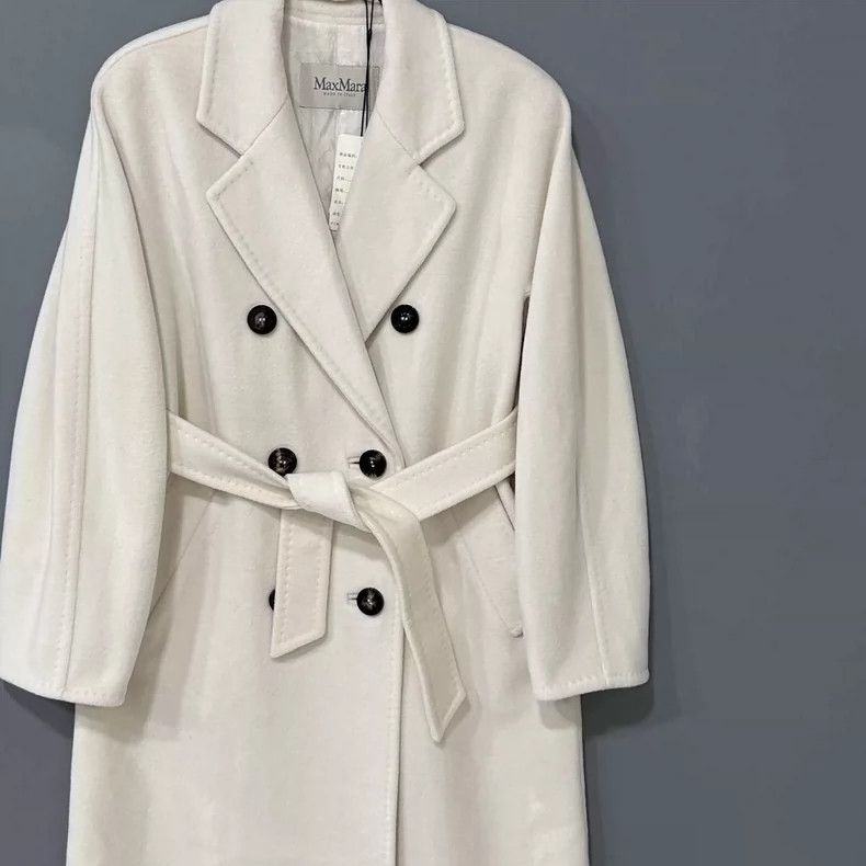Max Mara Max Mara White 101801 Long Coat Size S / US 4 / IT 40 - 2 Thumbnail