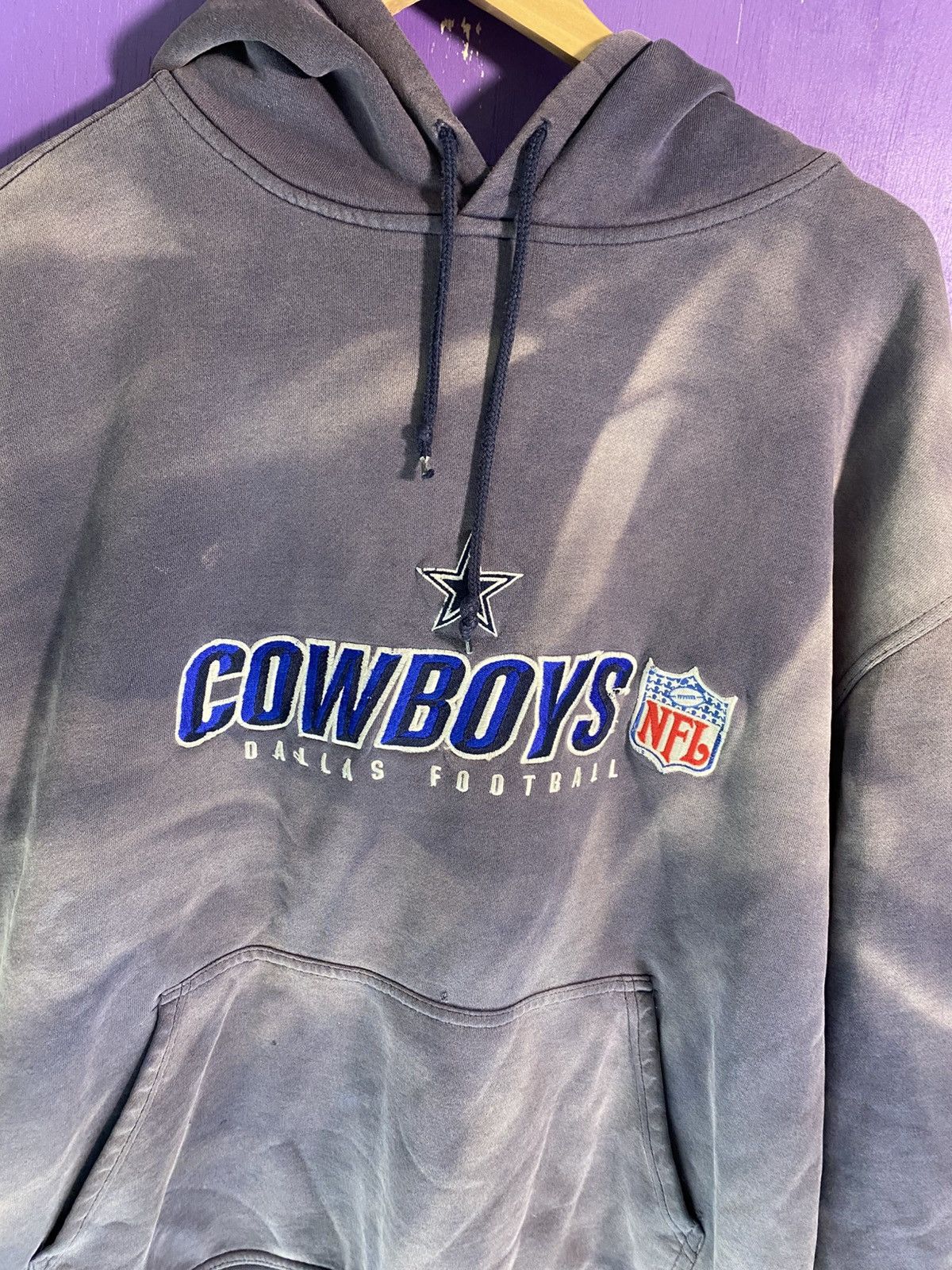 NFL × Reebok × Vintage Vintage 00s Reebok Dallas cowboys faded hoodie Size US XXL / EU 58 / 5 - 3 Thumbnail