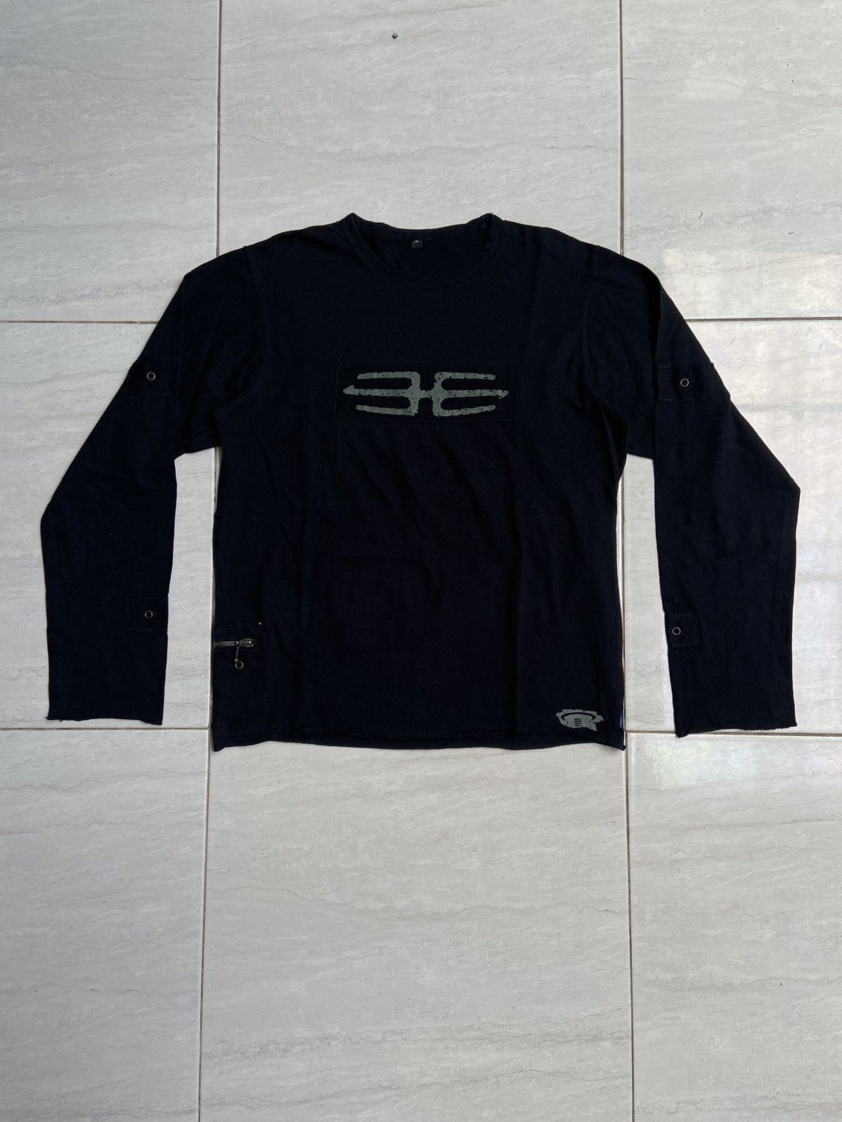 Designer PSYLO Black Long Sleeve T-Shirt Size US M / EU 48-50 / 2 - 8 Thumbnail