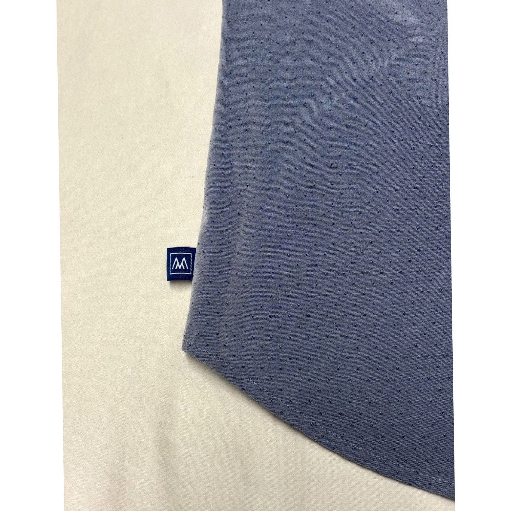 Mizzen+Main Mizzen + Main Leeward Short Sleeve Button Down Shirt Mens Blue Micro Dot Trim Fit M Size US M / EU 48-50 / 2 - 3 Thumbnail