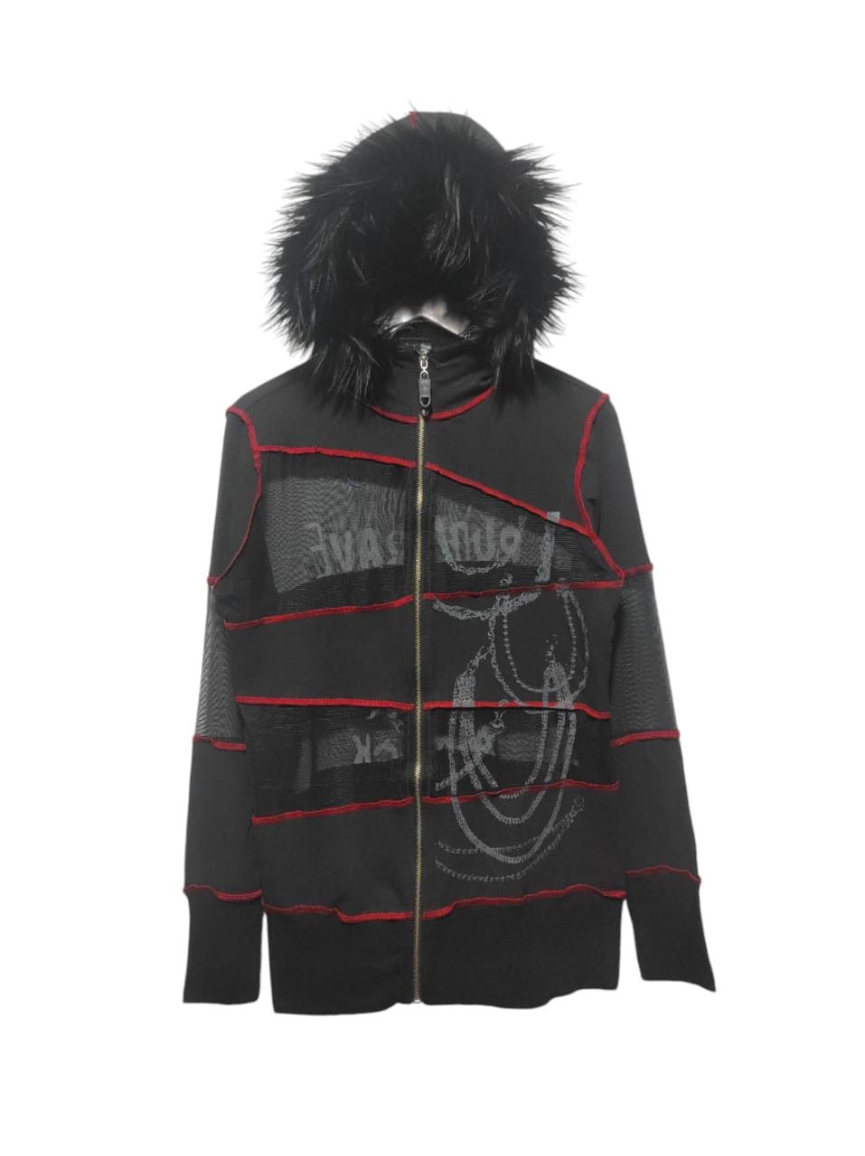 Hysteric Glamour Punk Rave Mesh Zipper Fur Hoodie Size US M / EU 48-50 / 2 - 1 Thumbnail