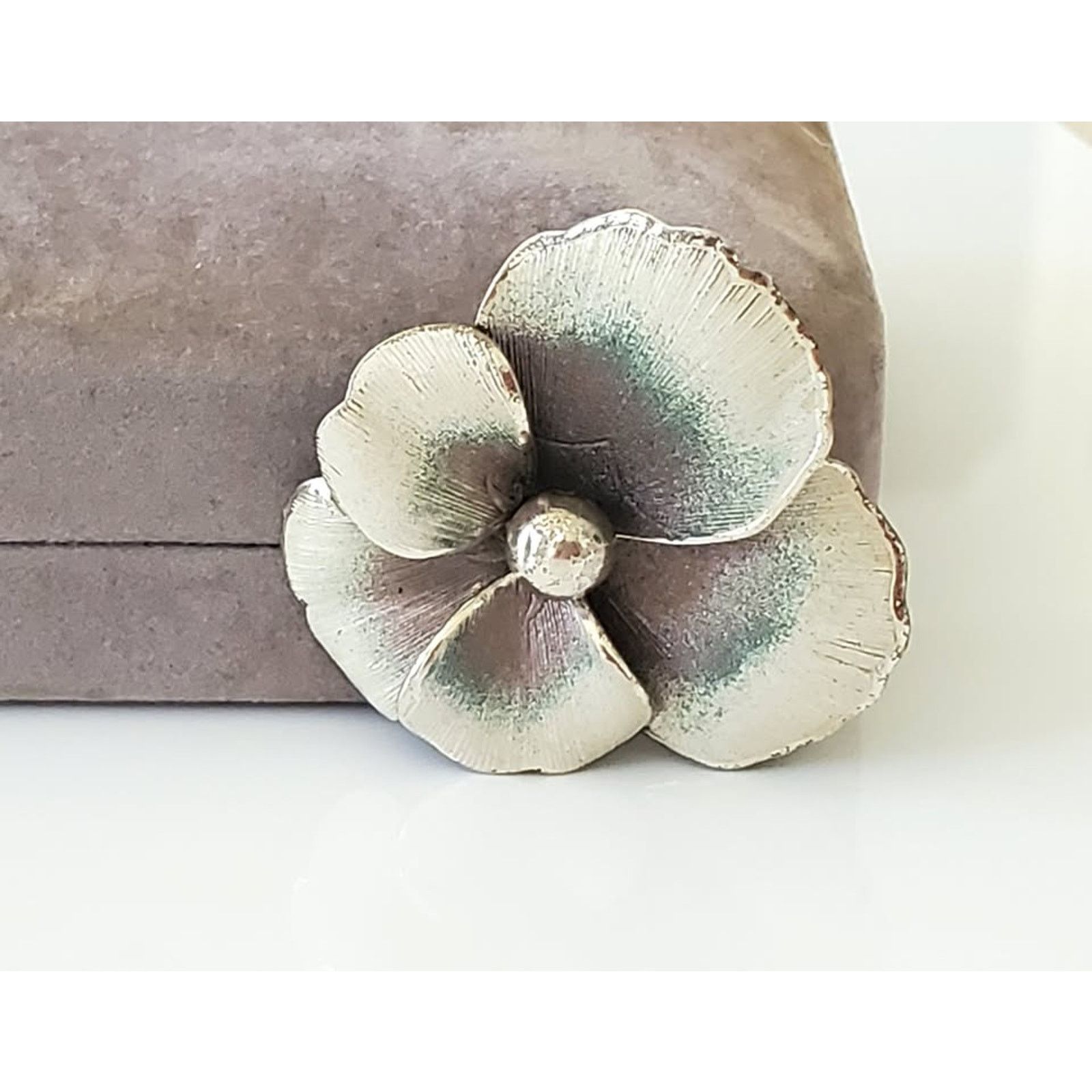 Other Vintage Sterling Silver Pansy Brooch by Danecraft Size ONE SIZE - 4 Thumbnail