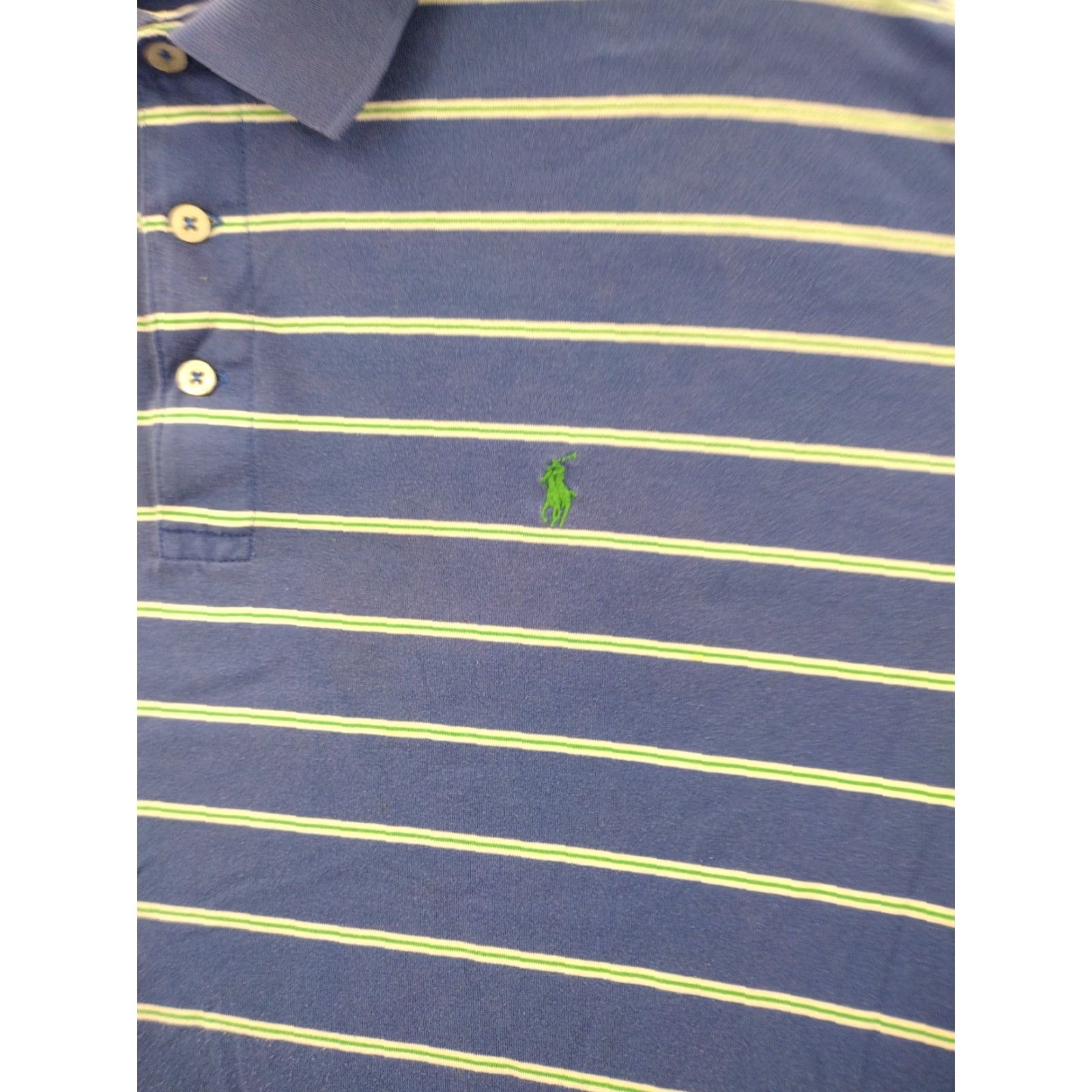 Vintage Polo Golf Shirt Mens Large Blue Striped Polo Short Sleeve Size US L / EU 52-54 / 3 - 2 Thumbnail