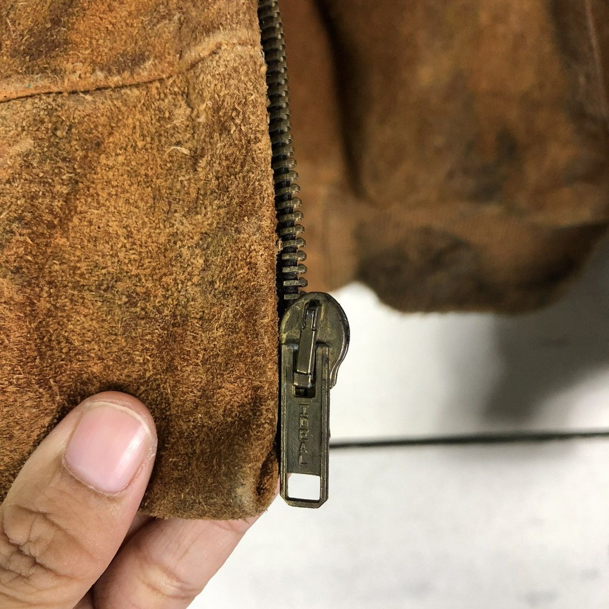 Schott 🔥VINTAGE SUEDE LEATHER JACKET FLY SCHOTT MADE IN USA Size US M / EU 48-50 / 2 - 16 Thumbnail