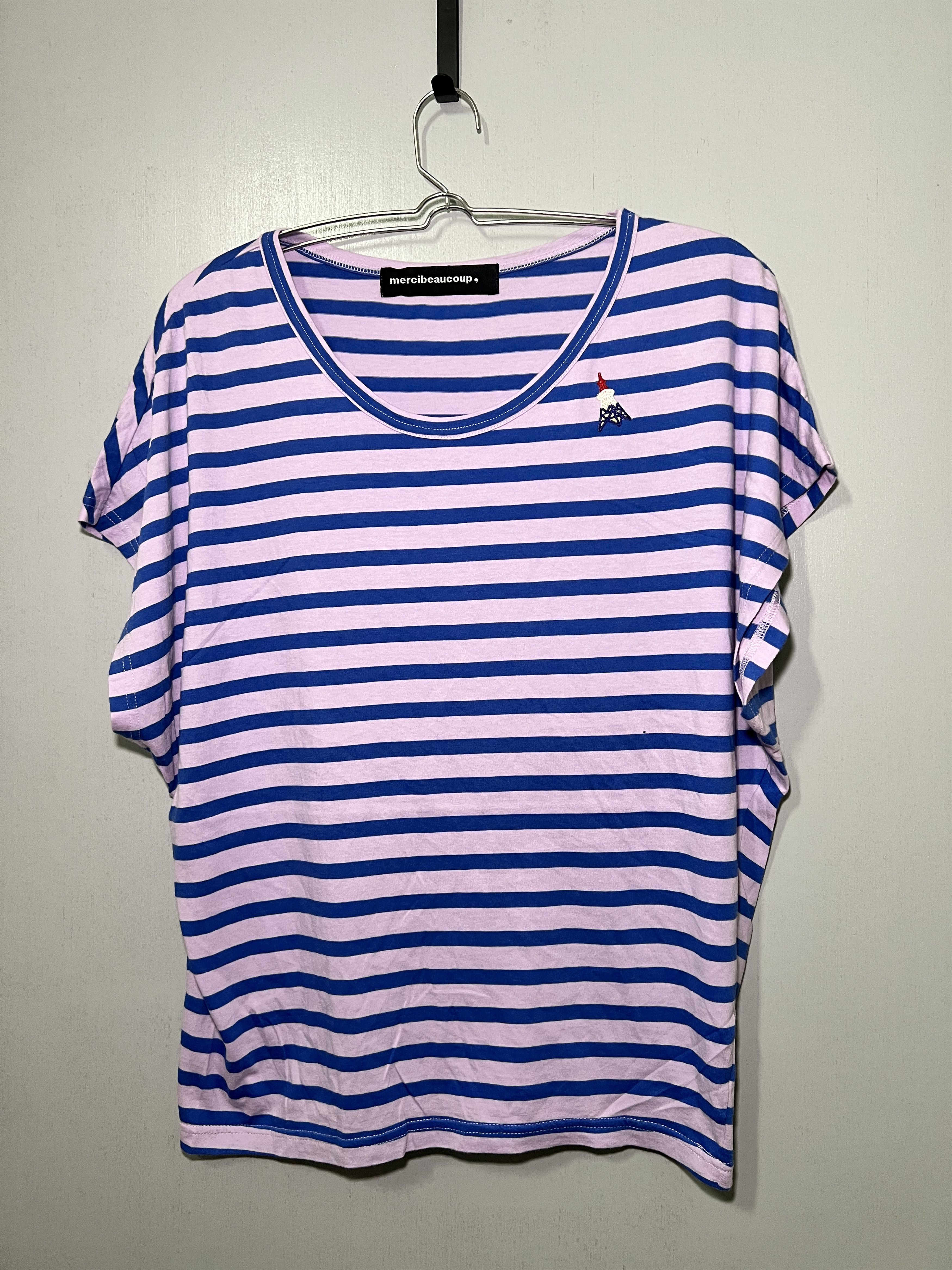 Issey Miyake × mercibeaucoup Vtg 90’ ISSEY MIYAKE MERCIBEAUCOUP Stripes Tee Shirt Japan Size L / US 10 / IT 46 - 1 Thumbnail