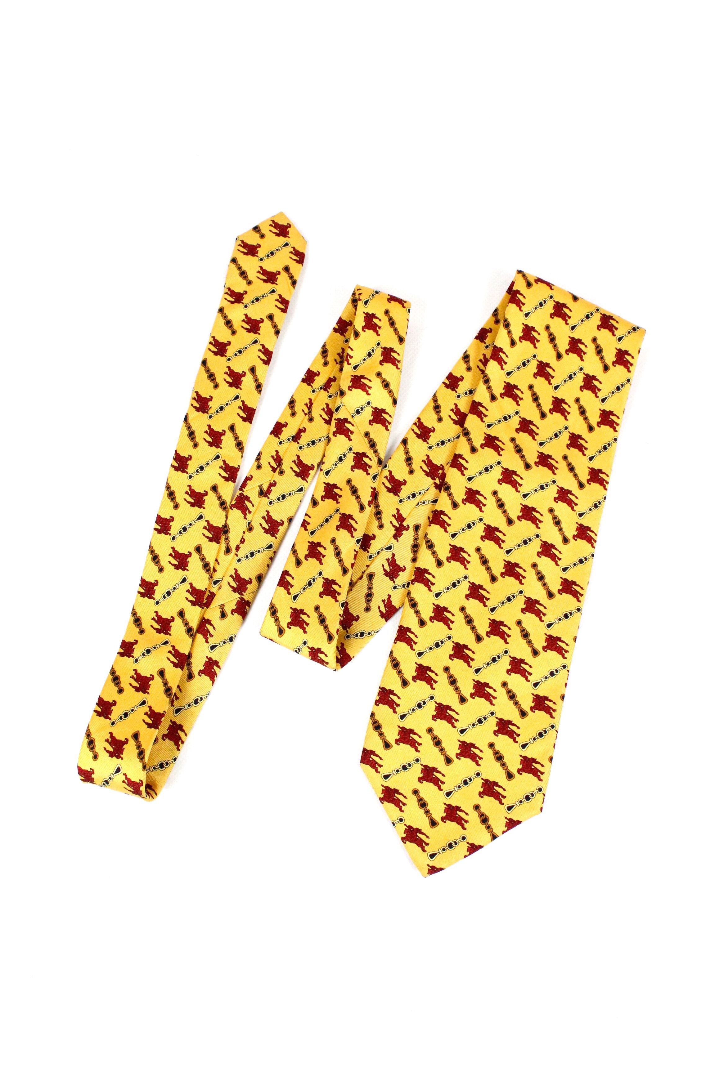 Burberry × Burberry Prorsum Vintage Burberry Knight Logo Monogram Silk Tie Size ONE SIZE - 1 Thumbnail