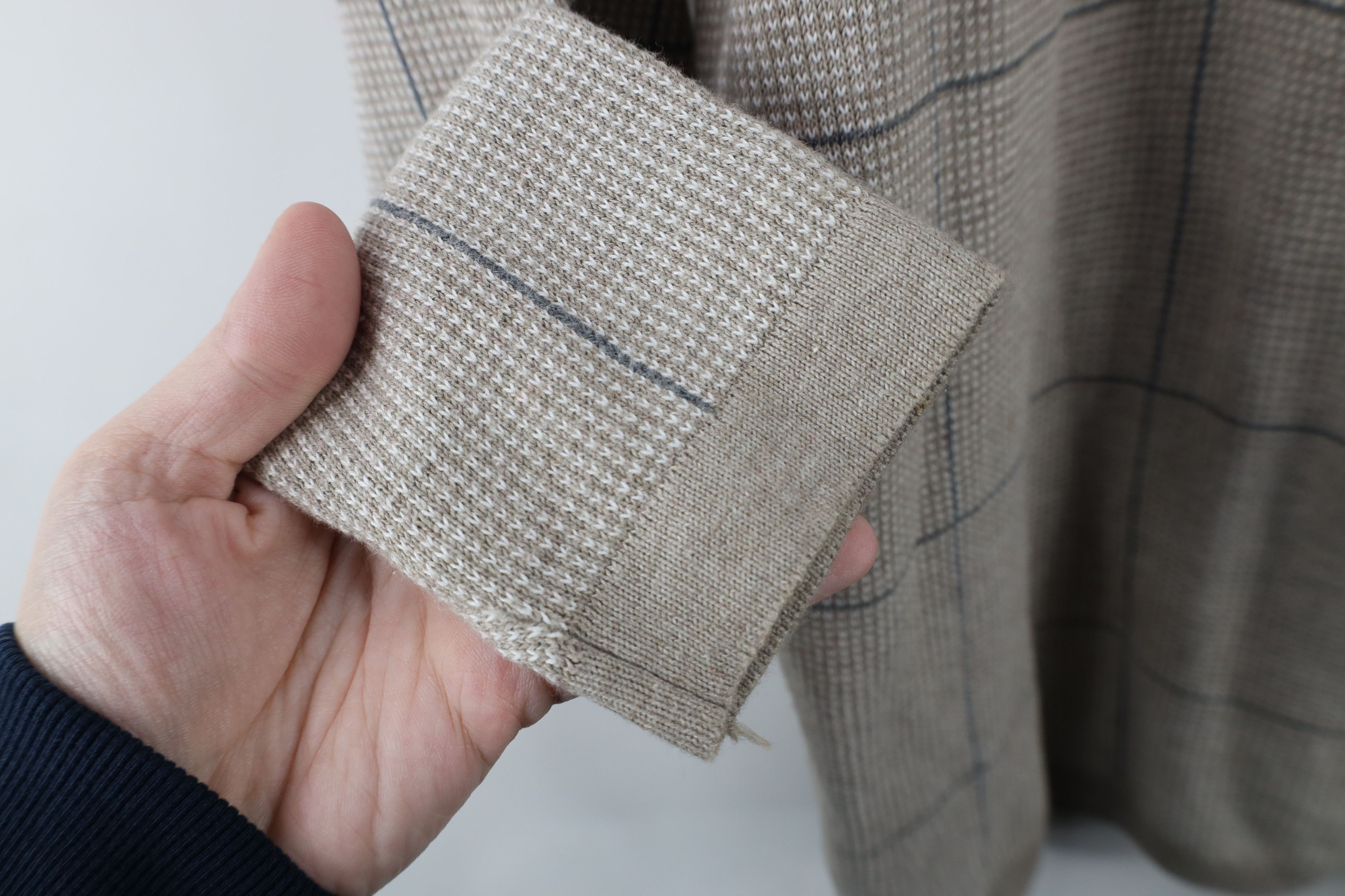 Nautica × Vintage Vintage 90s Nautica Cotton Knit Crewneck Sweater Plaid Size US L / EU 52-54 / 3 - 7 Thumbnail