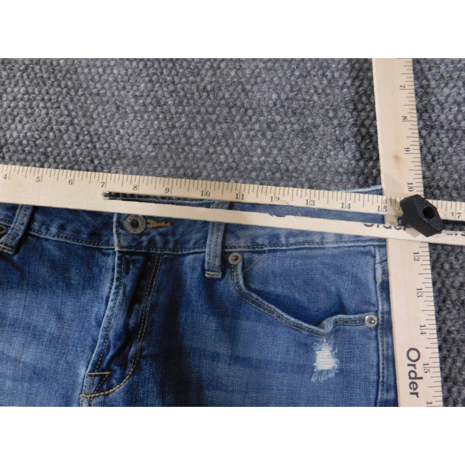Lucky Brand Lucky Brand Jeans Womens 10 Skinny Blue Dark Stretch Distressed 30 Inseam 26 Regular Womens Size 30" / US 8 / IT 44 - 5 Thumbnail